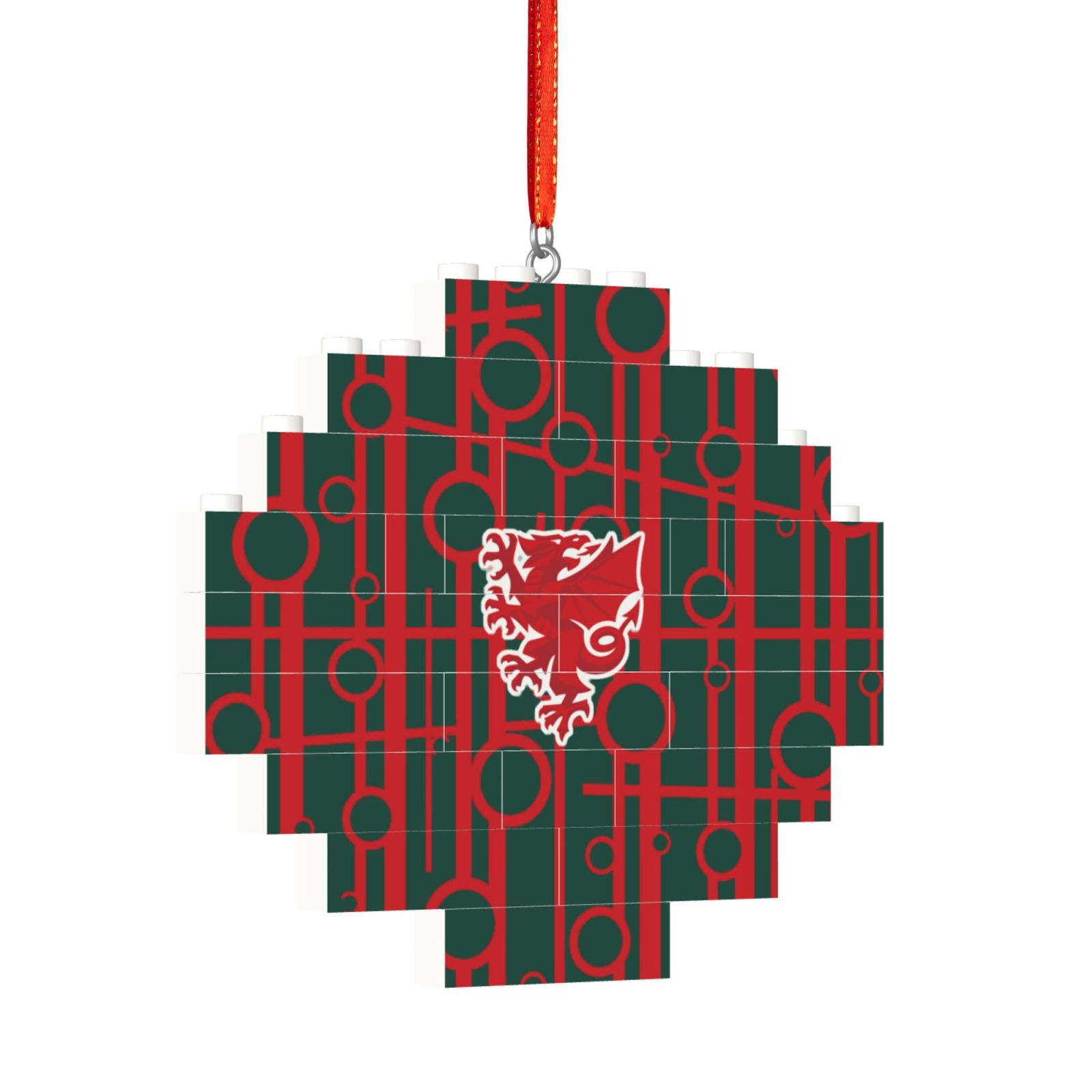 Wales Building Block Puzzle Ornament BBP1988