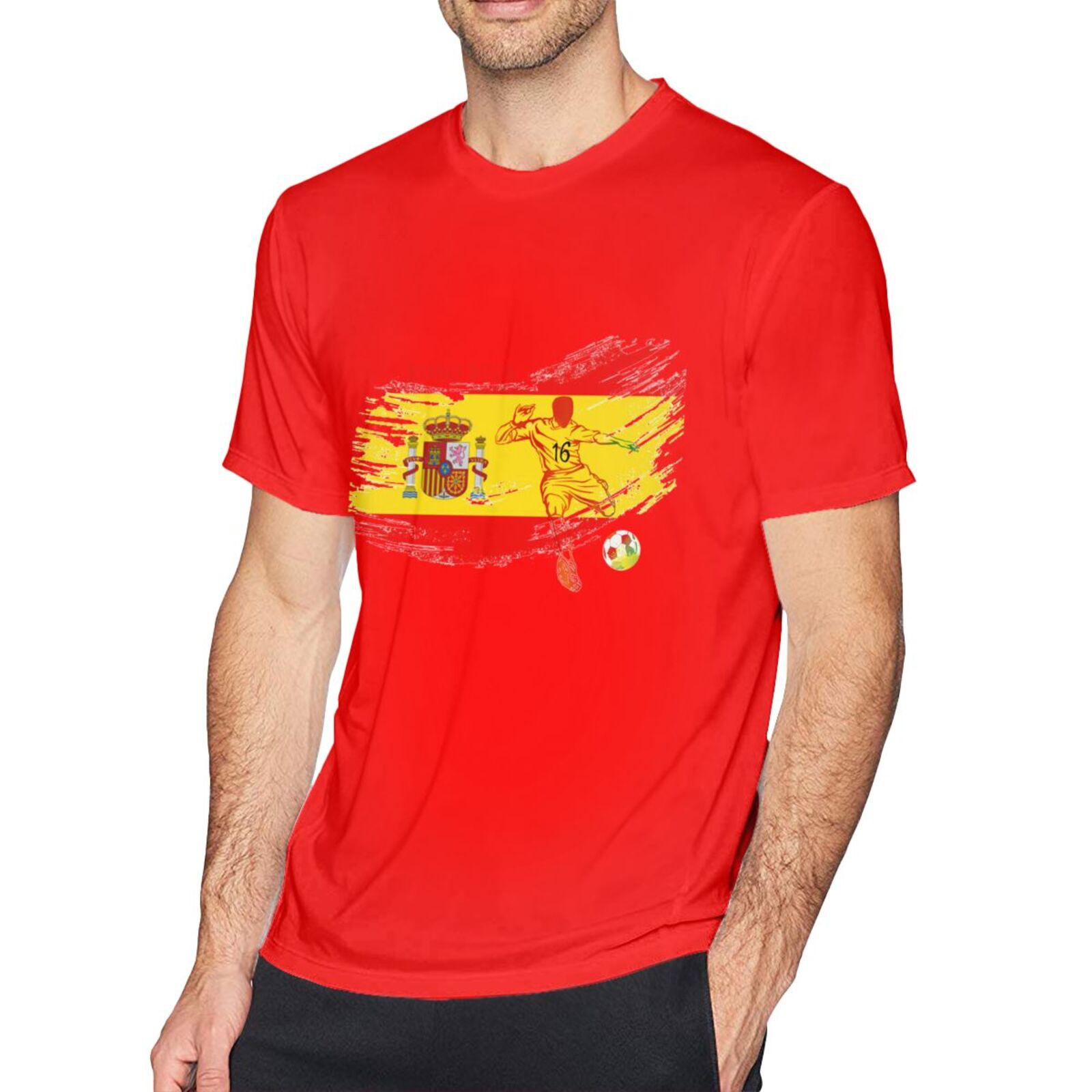 Men's Spain EURO 2024 Basic Short Sleeve T-Shirt BST1752
