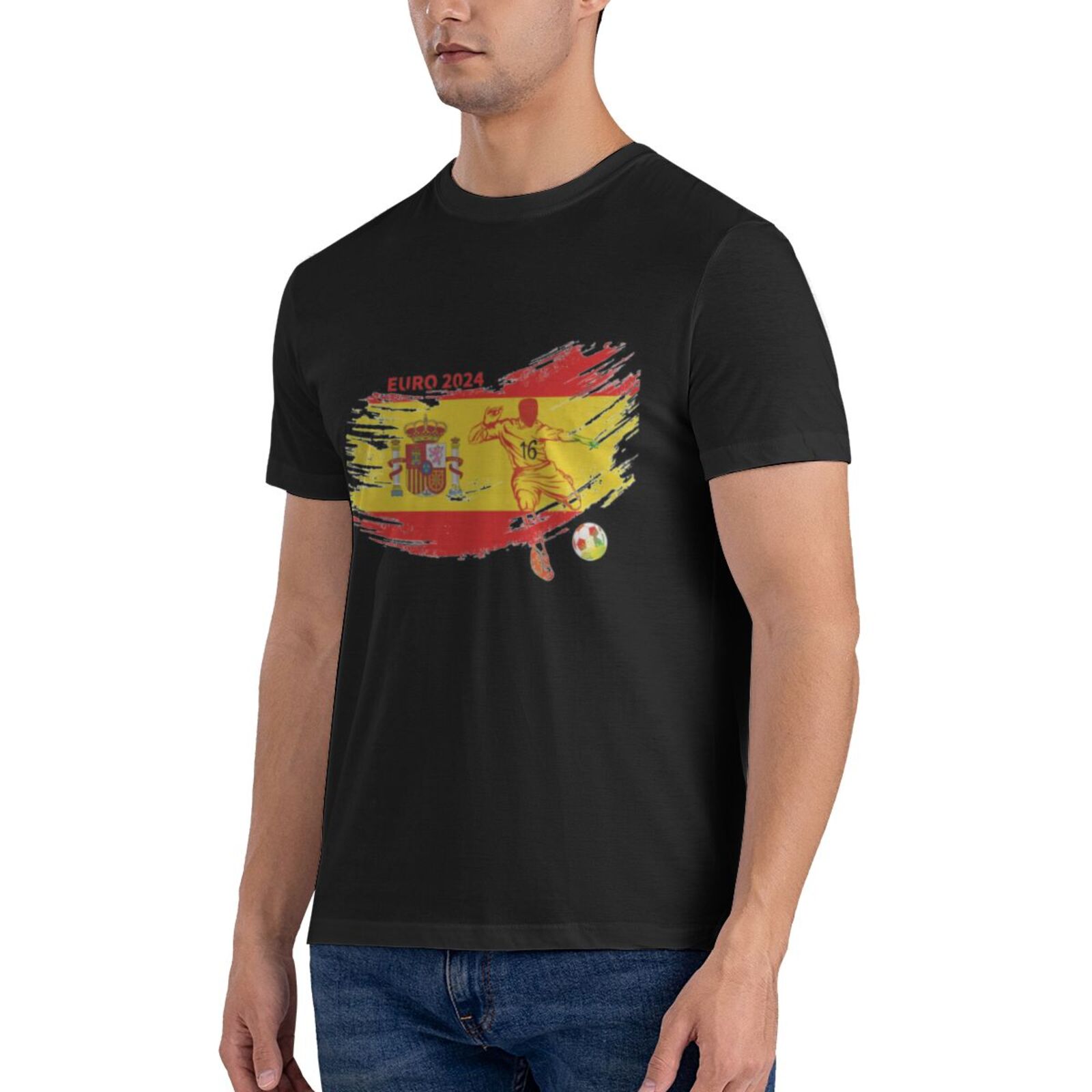 Men's Spain EURO 2024 Basic Short Sleeve T-Shirt BST1752