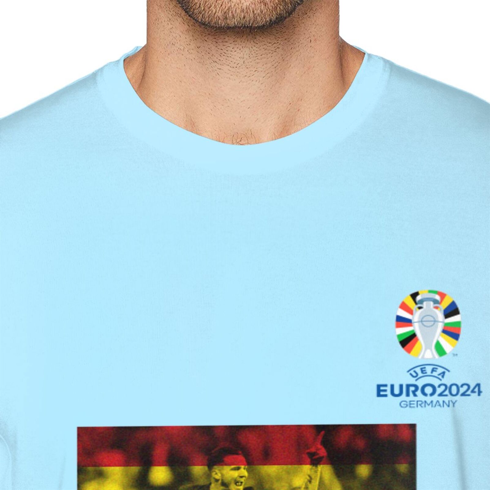 Men's Spain EURO 2024 Basic Short Sleeve T-Shirt BST1739