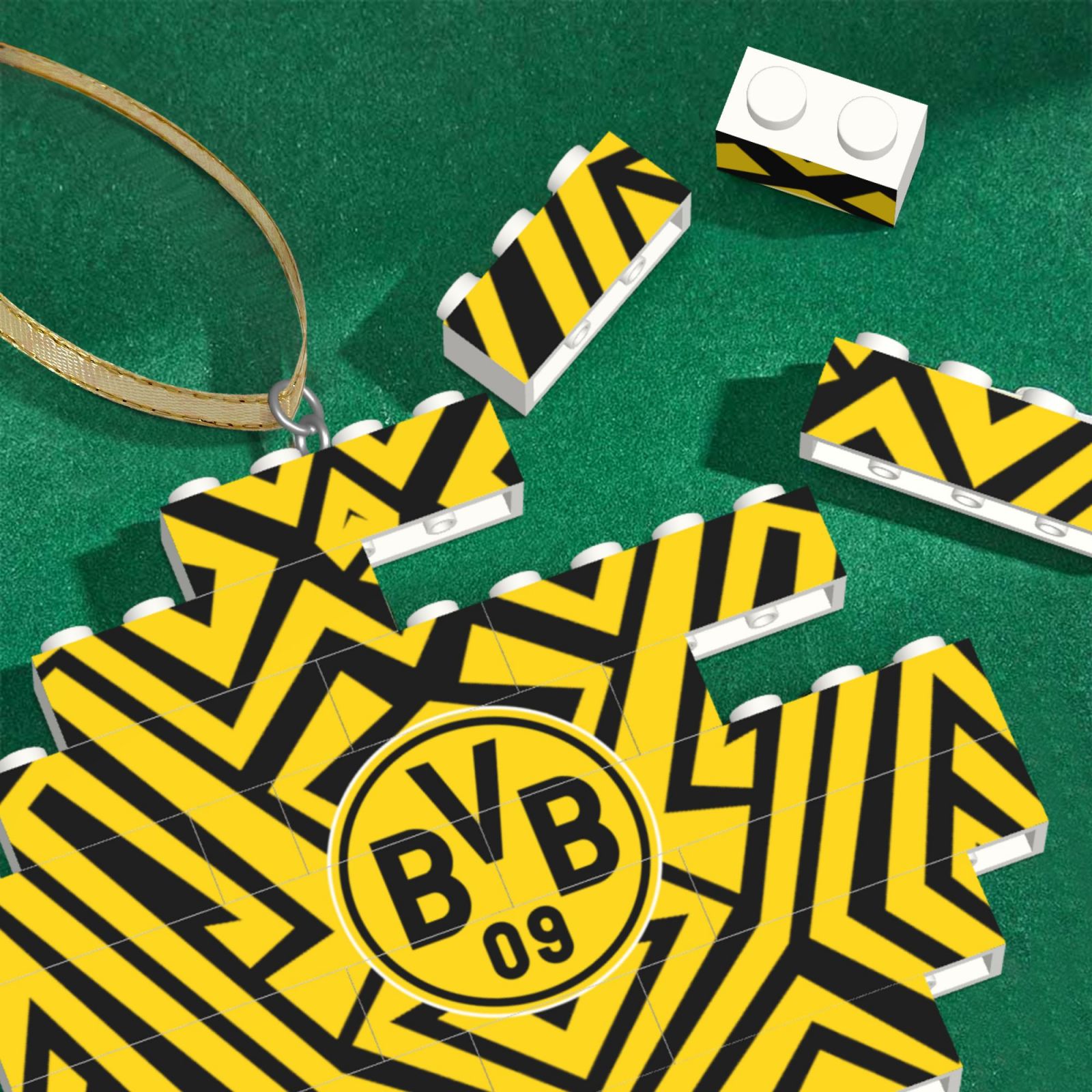 Borussia Dortmund Building Block Puzzle Ornament BBP2013