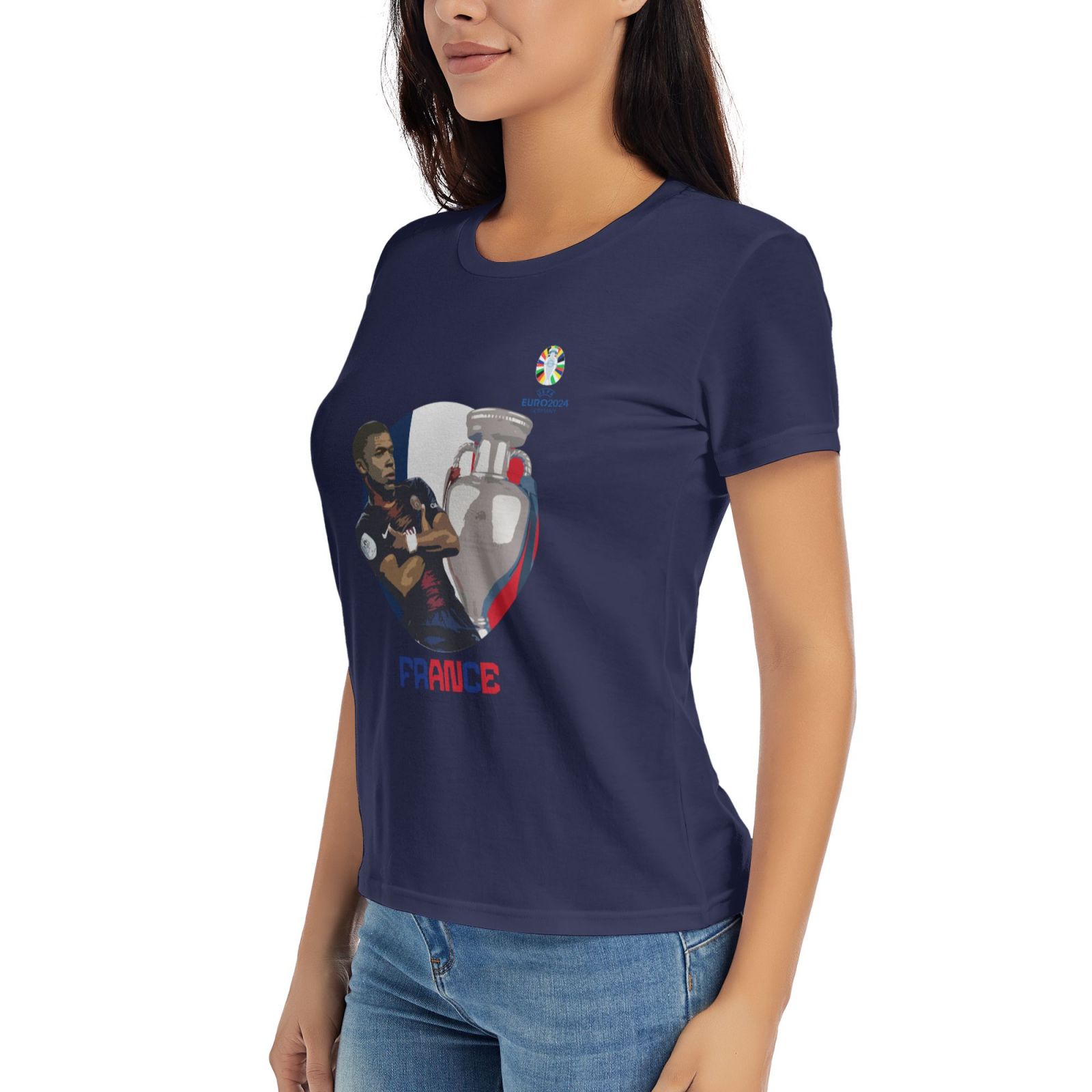 Women's France EURO 2024 Basic Short Sleeve T-Shirt WBT1730