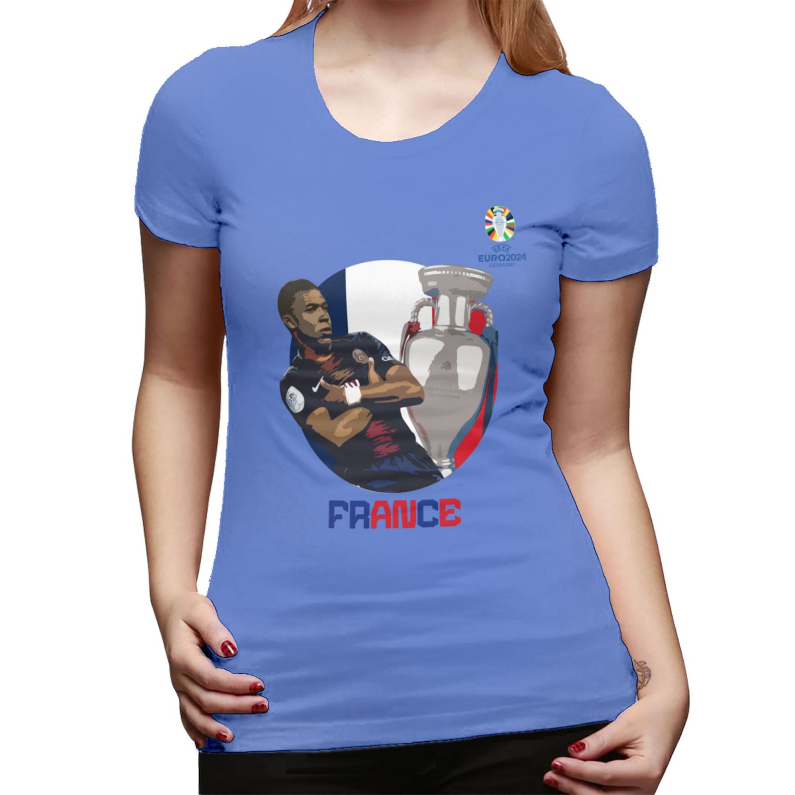 Women's France EURO 2024 Basic Short Sleeve T-Shirt WBT1730