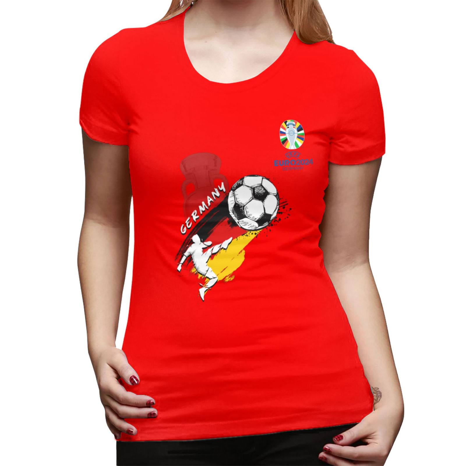 Women's Germany EURO 2024 Basic Short Sleeve T-Shirt WBT1680