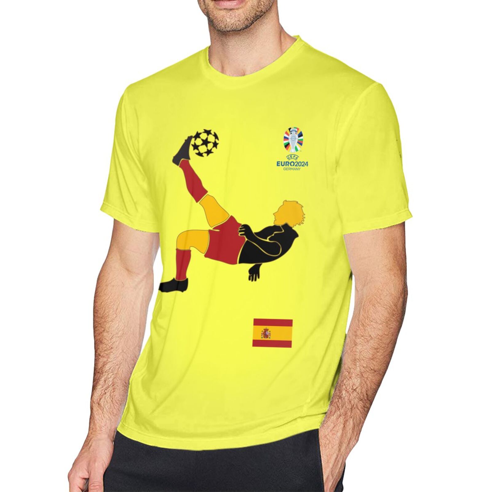 Men's Spain EURO 2024 Basic Short Sleeve T-Shirt BST1724