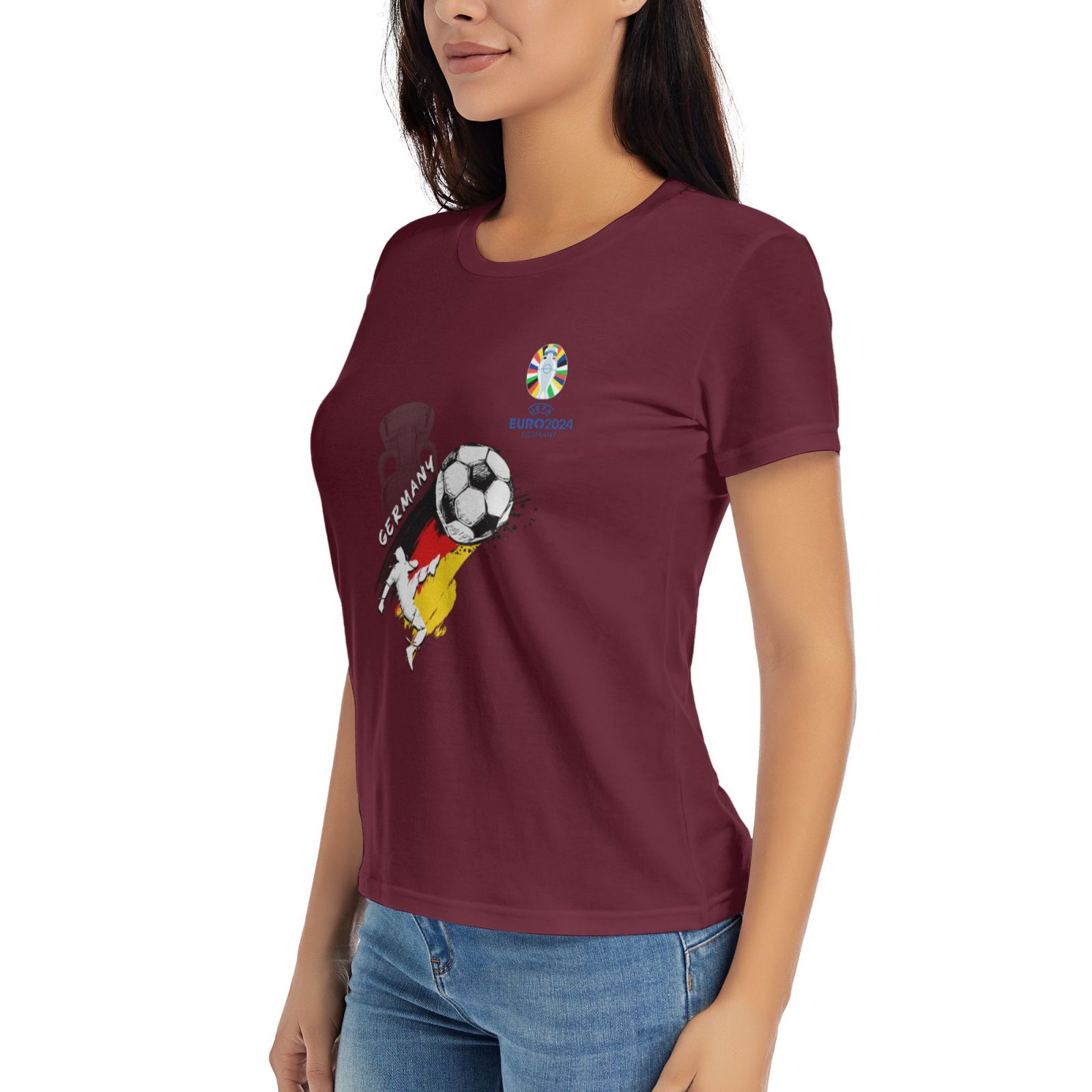 Women's Germany EURO 2024 Basic Short Sleeve T-Shirt WBT1680