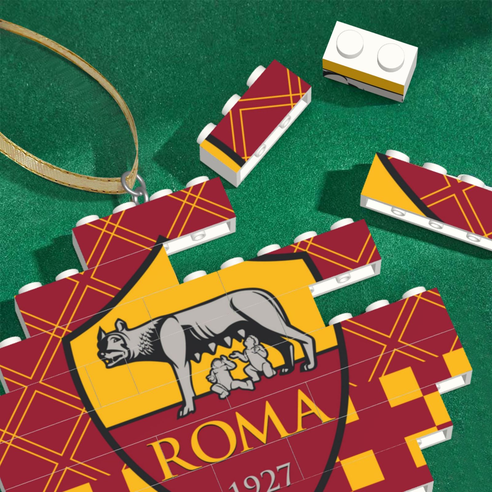 AS Roma Building Block Puzzle Ornament BBP2200