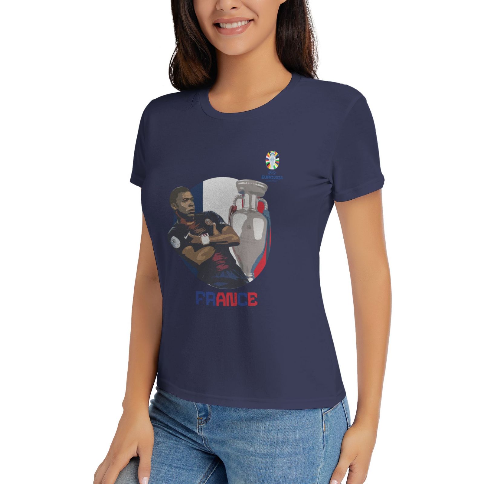 Women's France EURO 2024 Basic Short Sleeve T-Shirt WBT1730