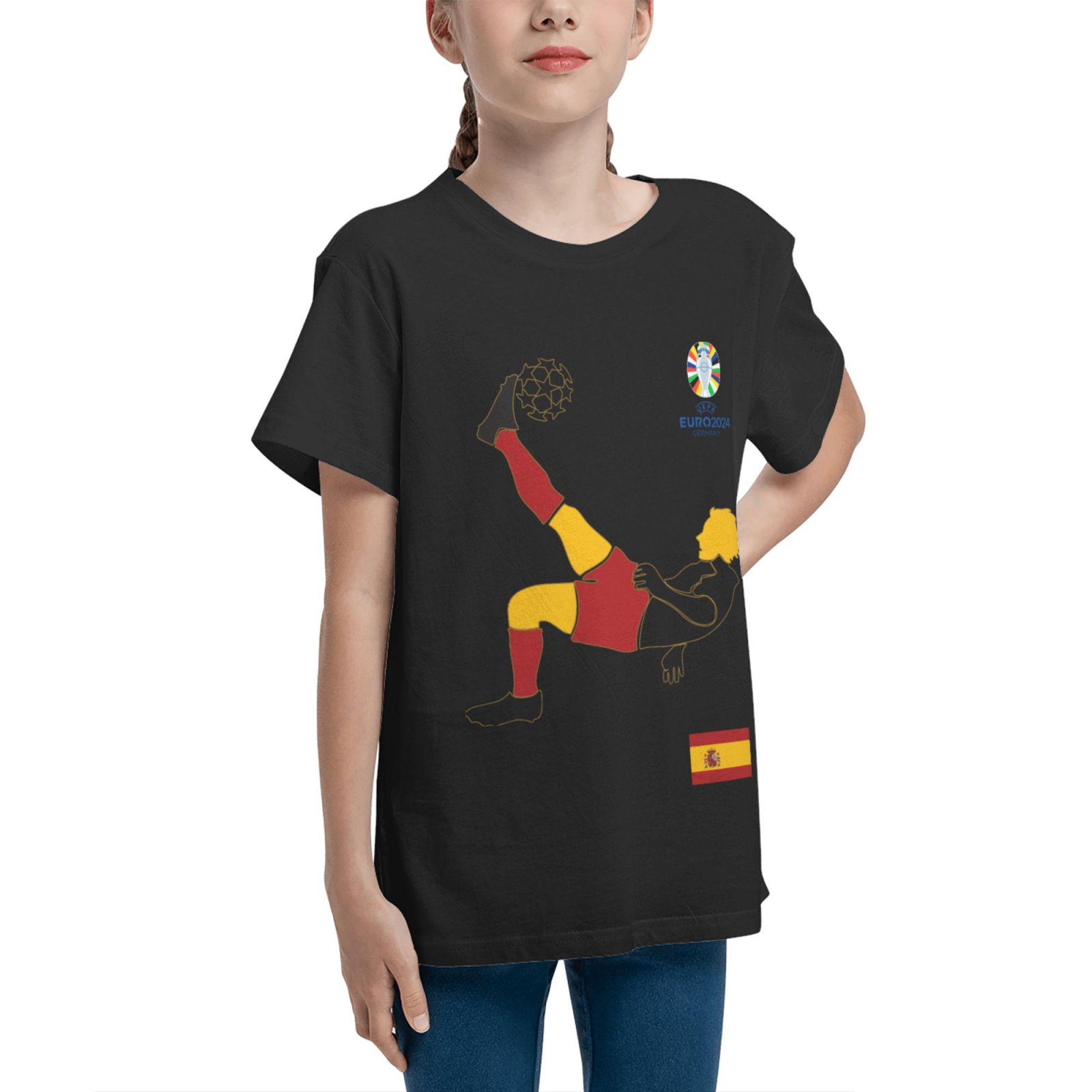 Kid's Spain EURO 2024 Teenage T-shirt TET1726