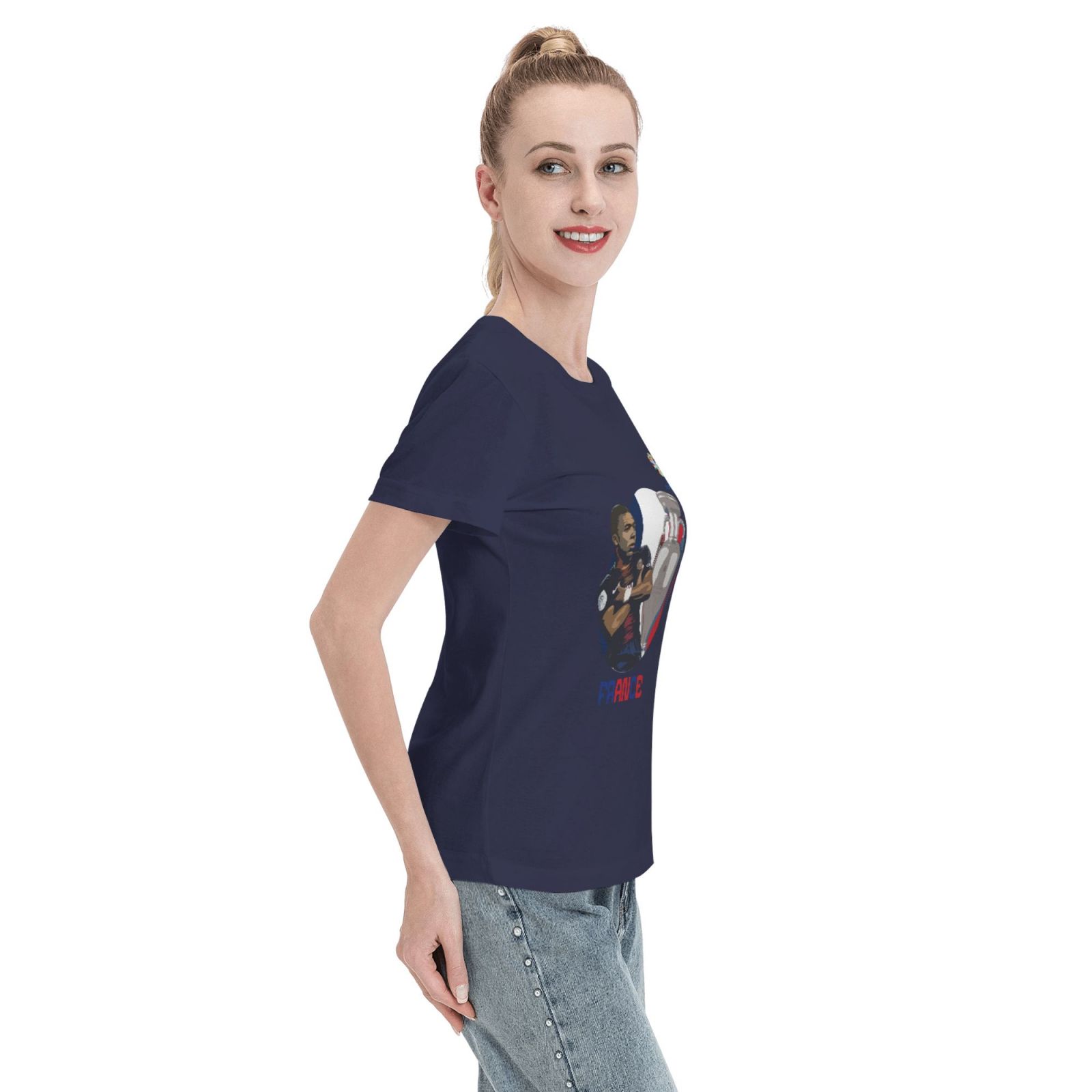 Women's France EURO 2024 Basic Short Sleeve T-Shirt WBT1730