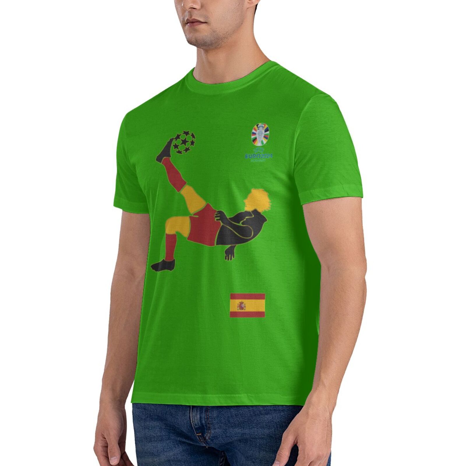 Men's Spain EURO 2024 Basic Short Sleeve T-Shirt BST1724
