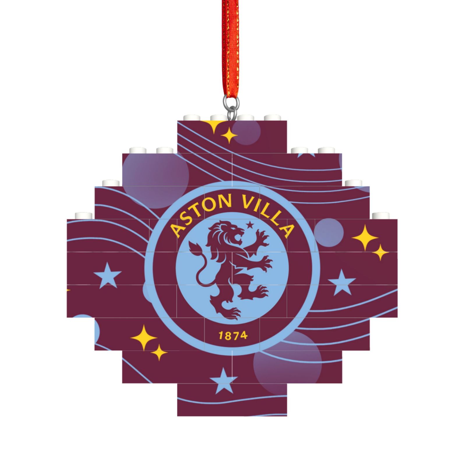 Aston Villa Building Block Puzzle Ornament BBP2100