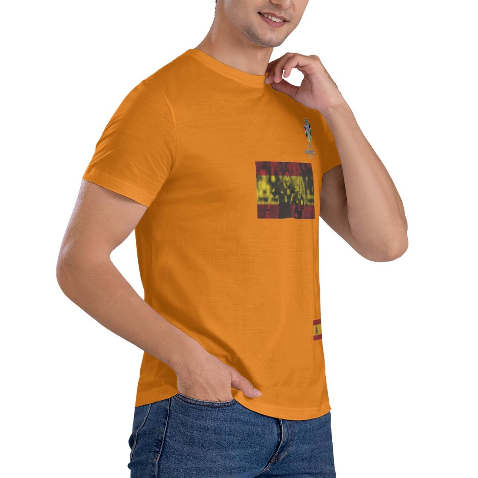 Men's Spain EURO 2024 Basic Short Sleeve T-Shirt BST1739
