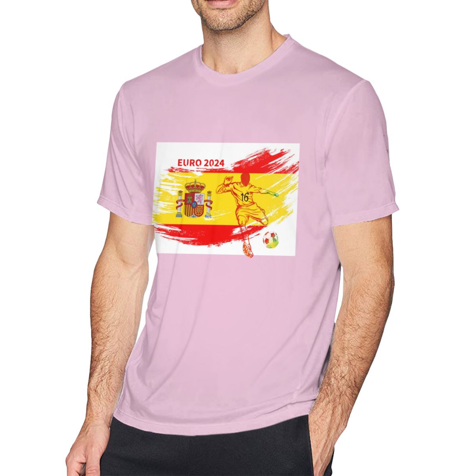Men's Spain EURO 2024 Basic Short Sleeve T-Shirt BST1753