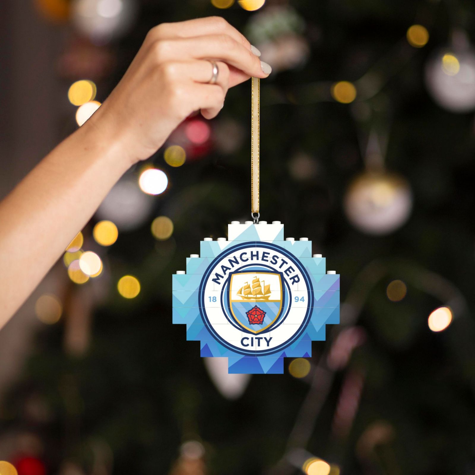 Manchester City Building Block Puzzle Ornament BBP2176
