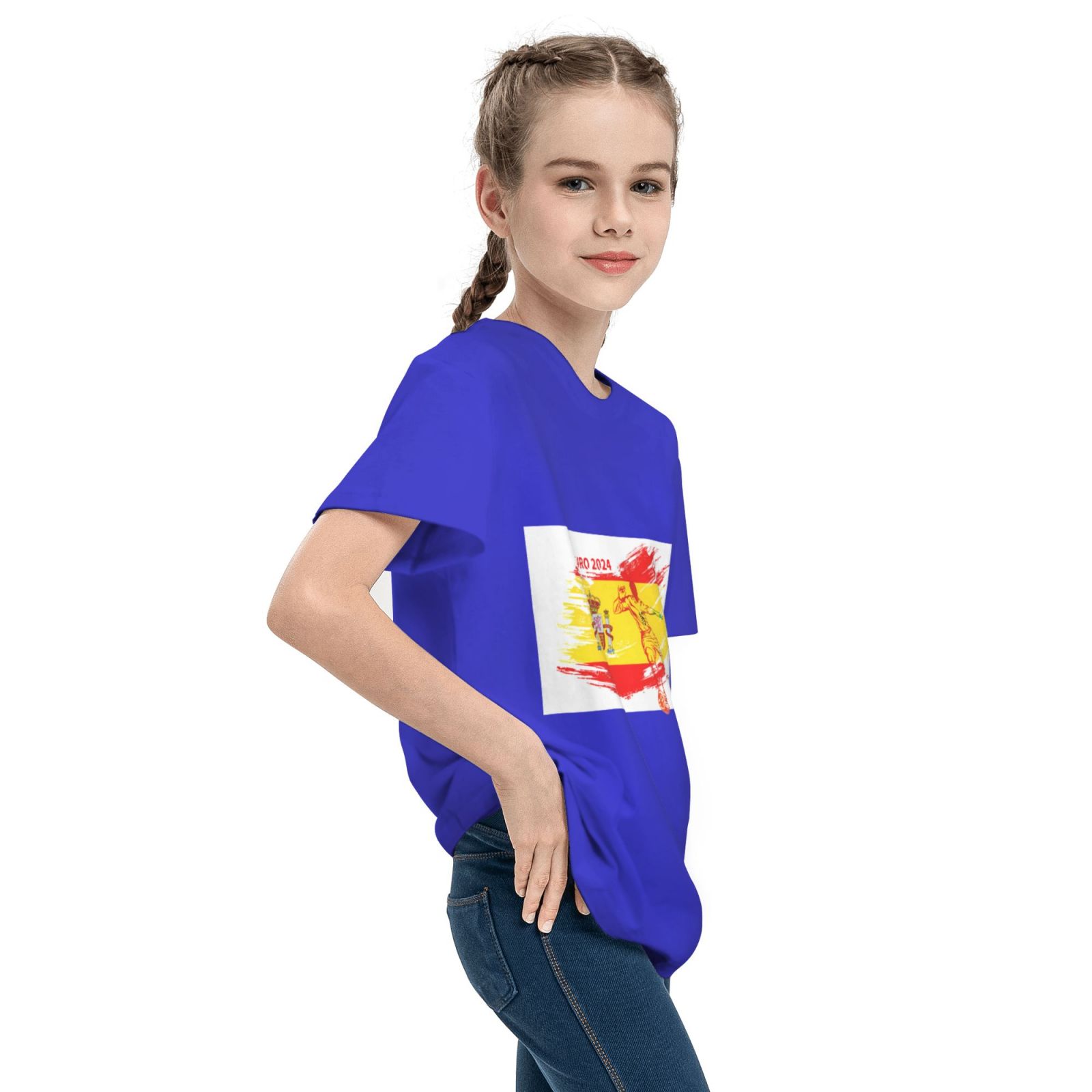 Kid's Spain EURO 2024 Teenage T-shirt TET1758