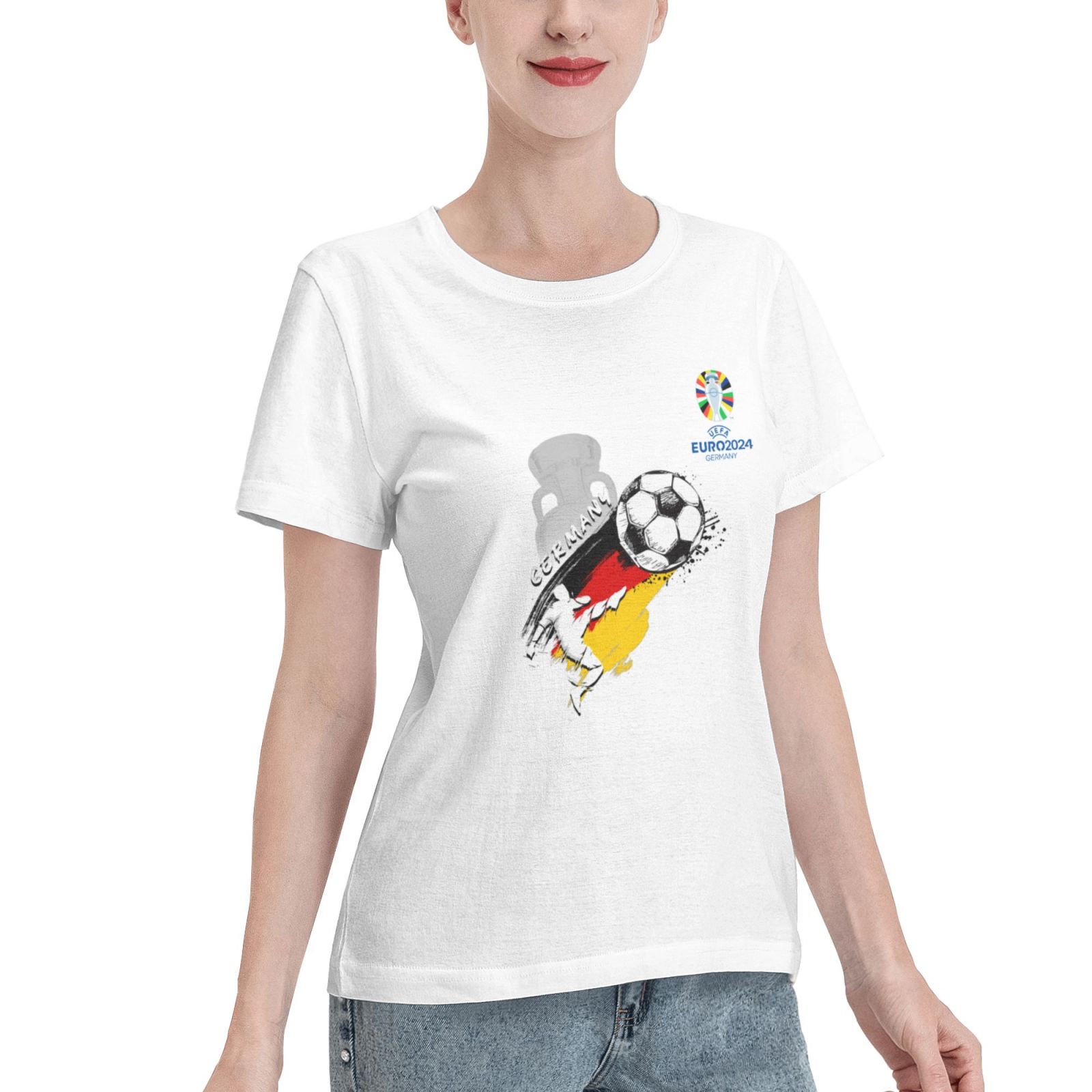 Women's Germany EURO 2024 Basic Short Sleeve T-Shirt WBT1680