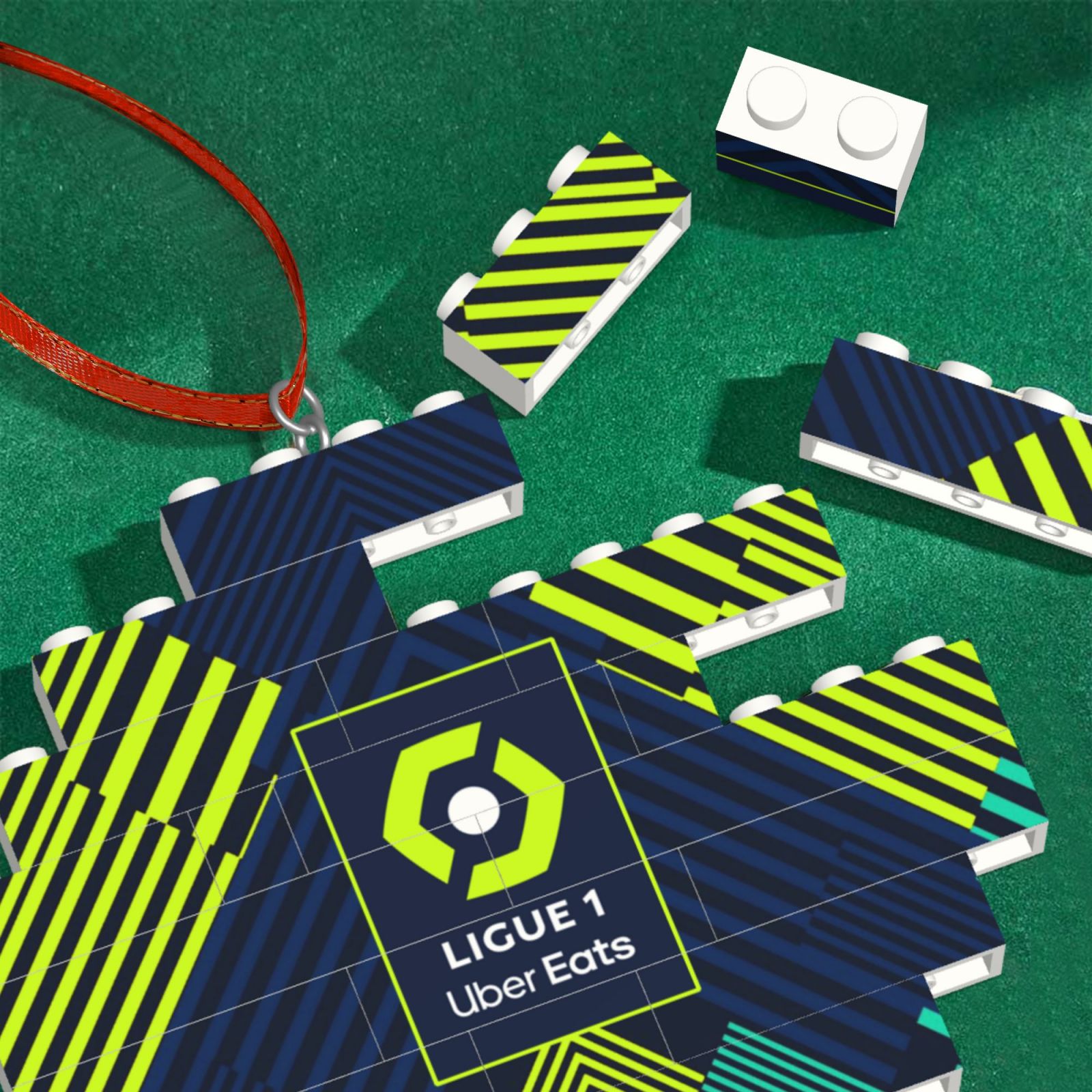 France Football League Building Block Puzzle Ornament BBP2034