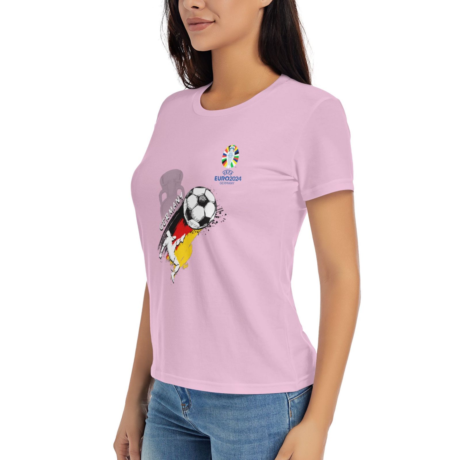 Women's Germany EURO 2024 Basic Short Sleeve T-Shirt WBT1680