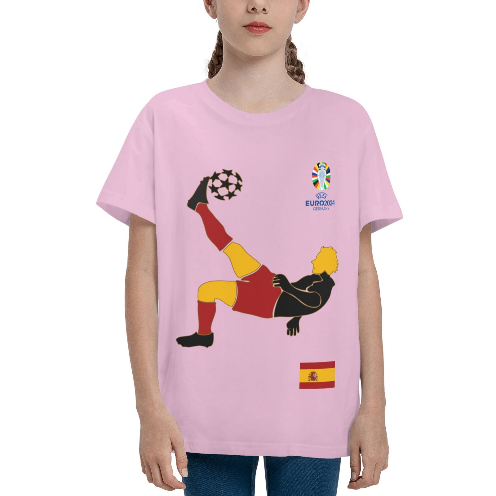 Kid's Spain EURO 2024 Teenage T-shirt TET1726
