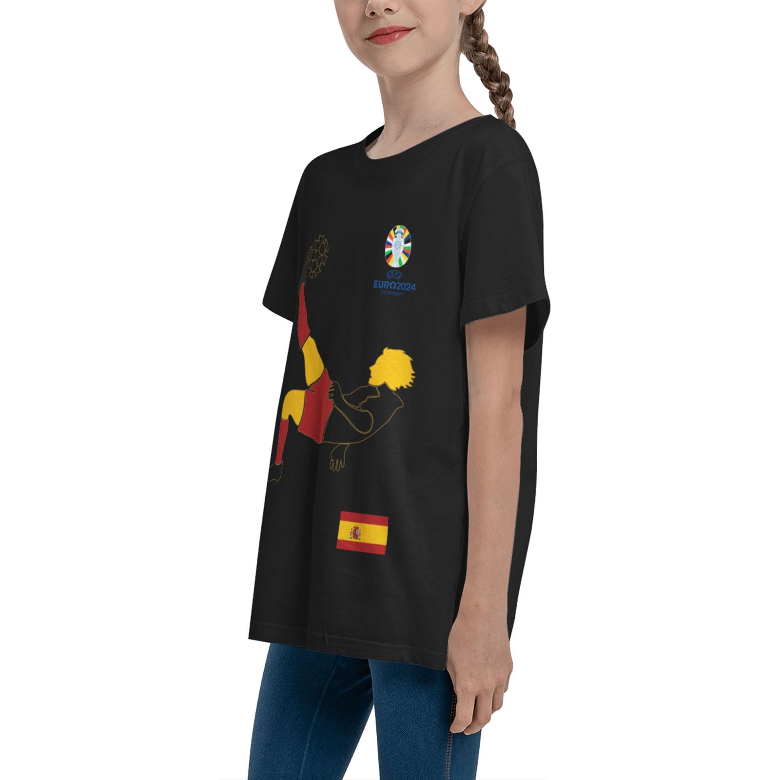 Kid's Spain EURO 2024 Teenage T-shirt TET1726