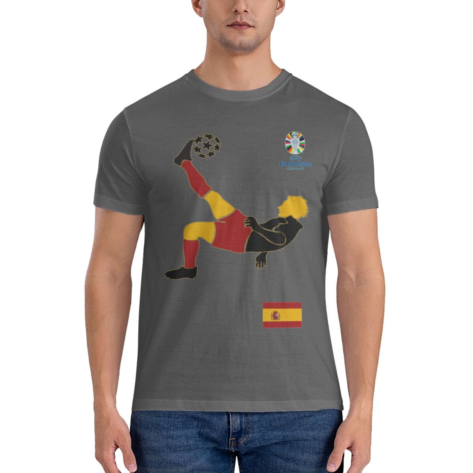 Men's Spain EURO 2024 Basic Short Sleeve T-Shirt BST1724