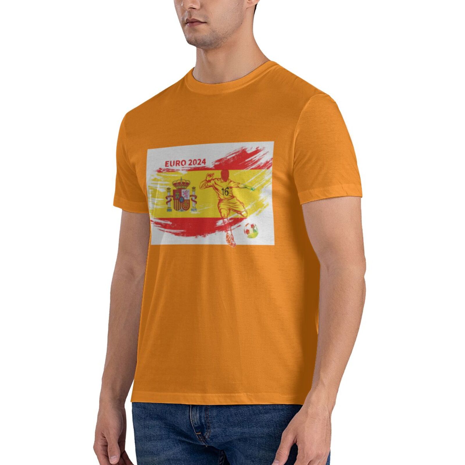 Men's Spain EURO 2024 Basic Short Sleeve T-Shirt BST1753