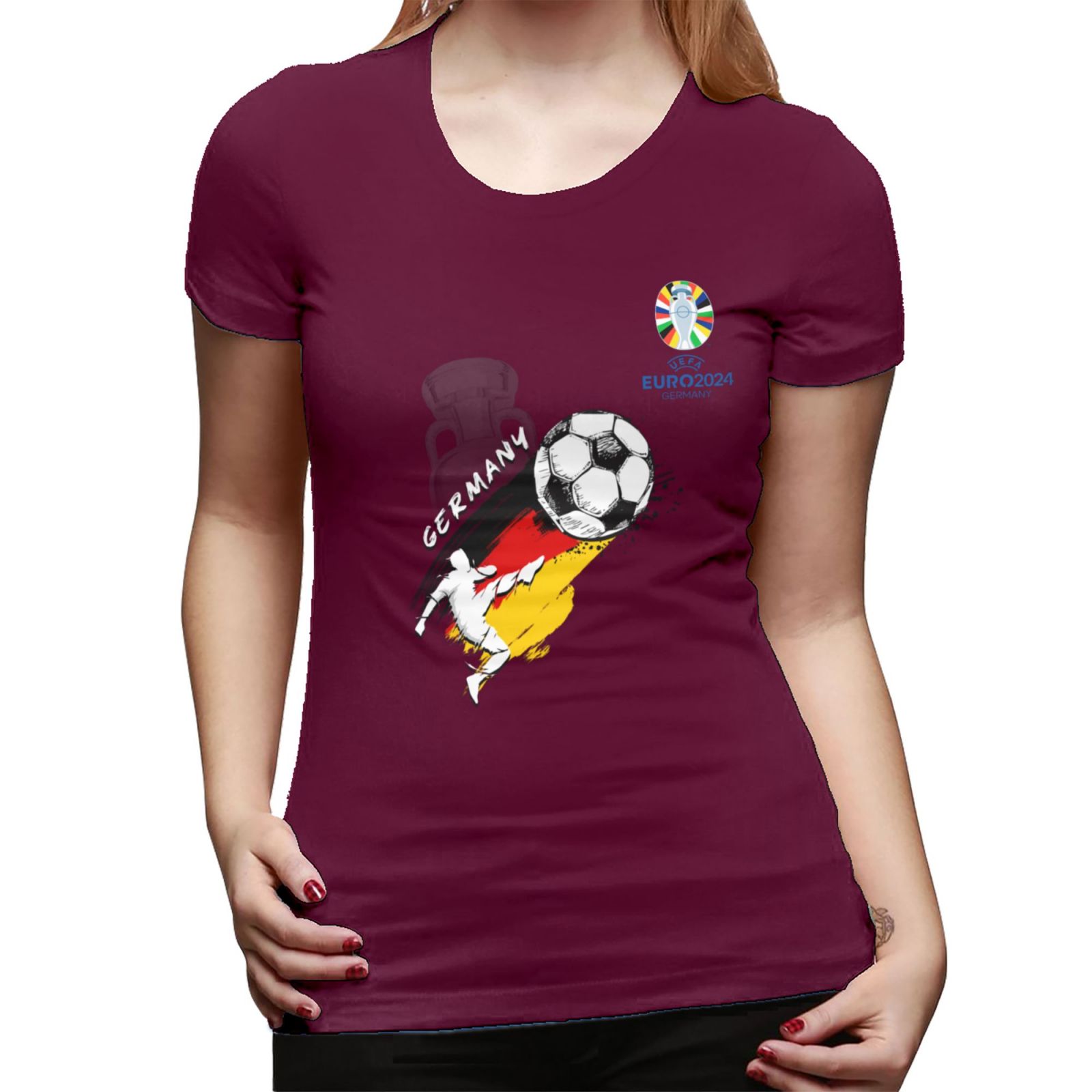 Women's Germany EURO 2024 Basic Short Sleeve T-Shirt WBT1680