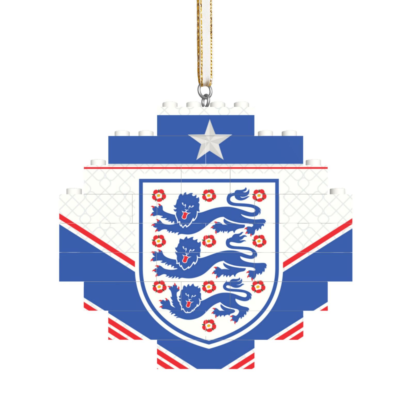 England Building Block Puzzle Ornament BBP2187