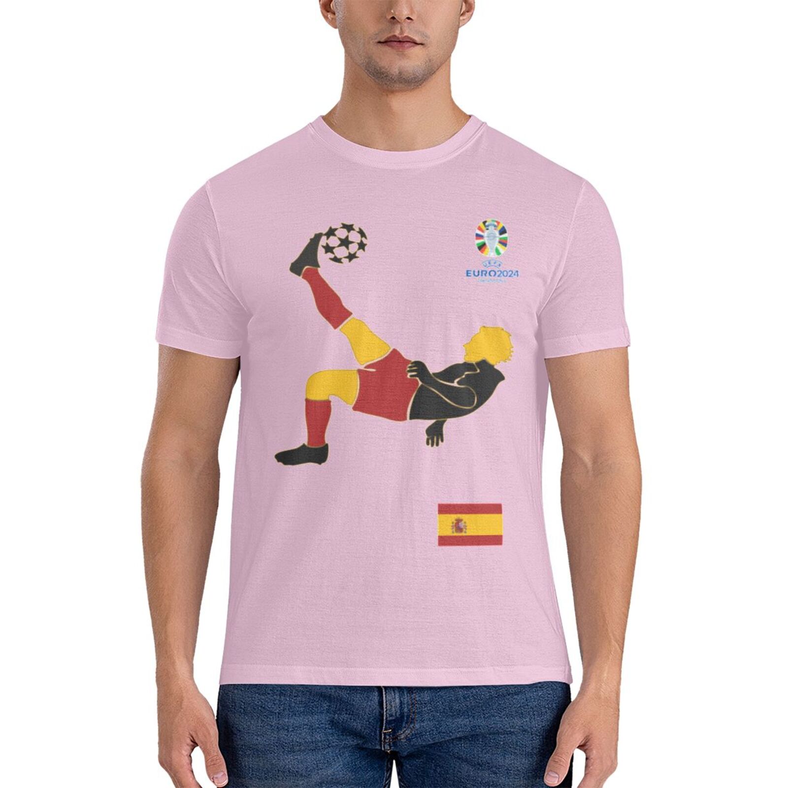 Men's Spain EURO 2024 Basic Short Sleeve T-Shirt BST1724
