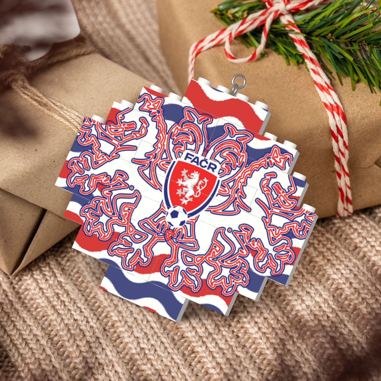 Czech Building Block Puzzle Ornament BBP1986