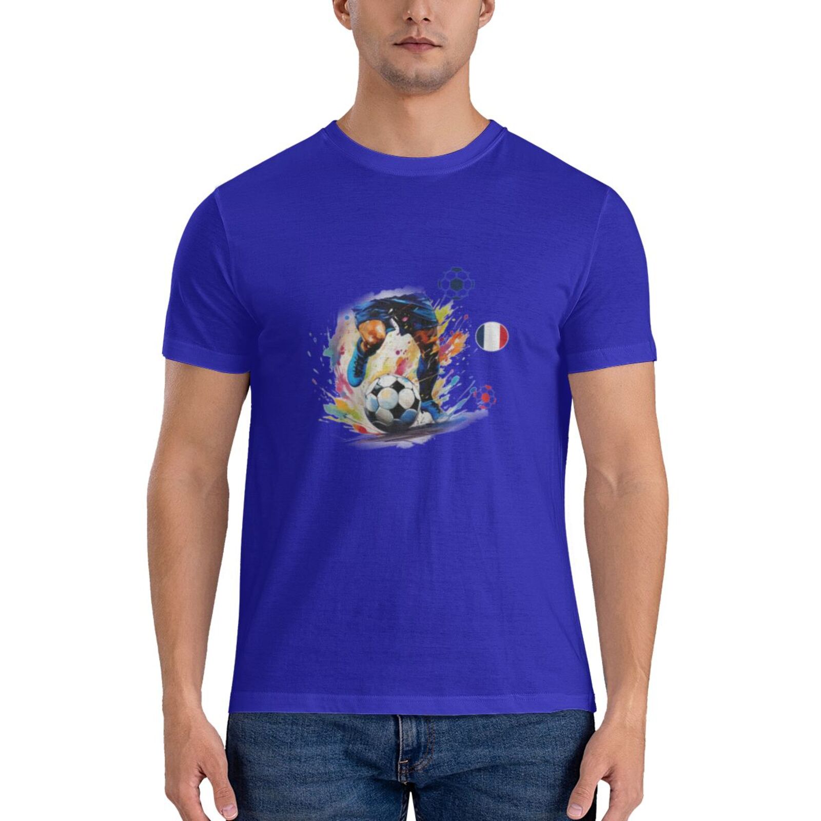 Men's France EURO 2024 Basic Short Sleeve T-Shirt BST1749