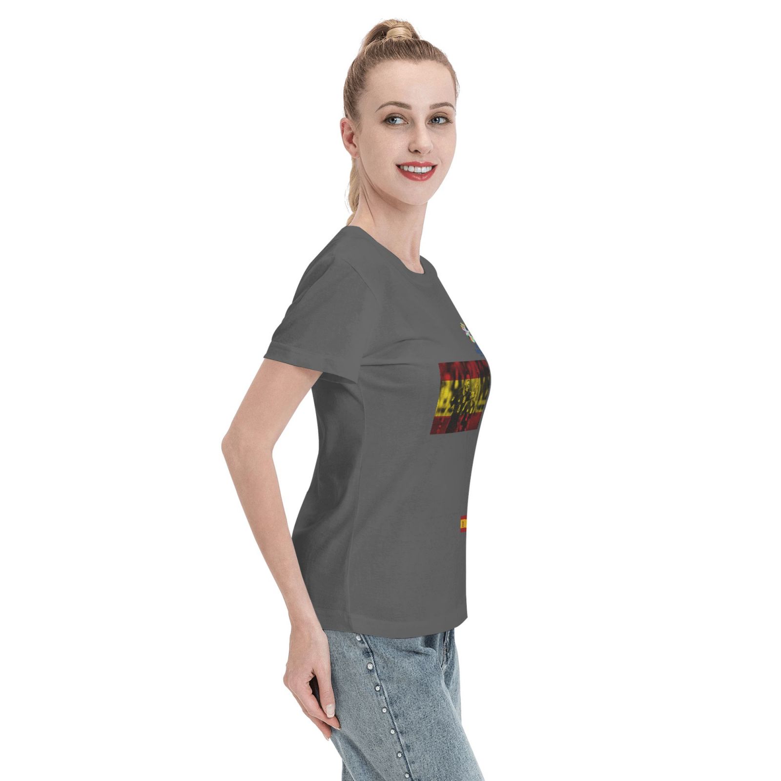Women's Spain EURO 2024 Basic Short Sleeve T-Shirt WBT1740