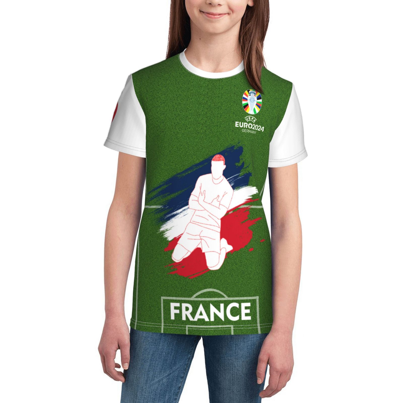 Kid's France EURO 2024 Youth Short Sleeve T-Shirt YST1709