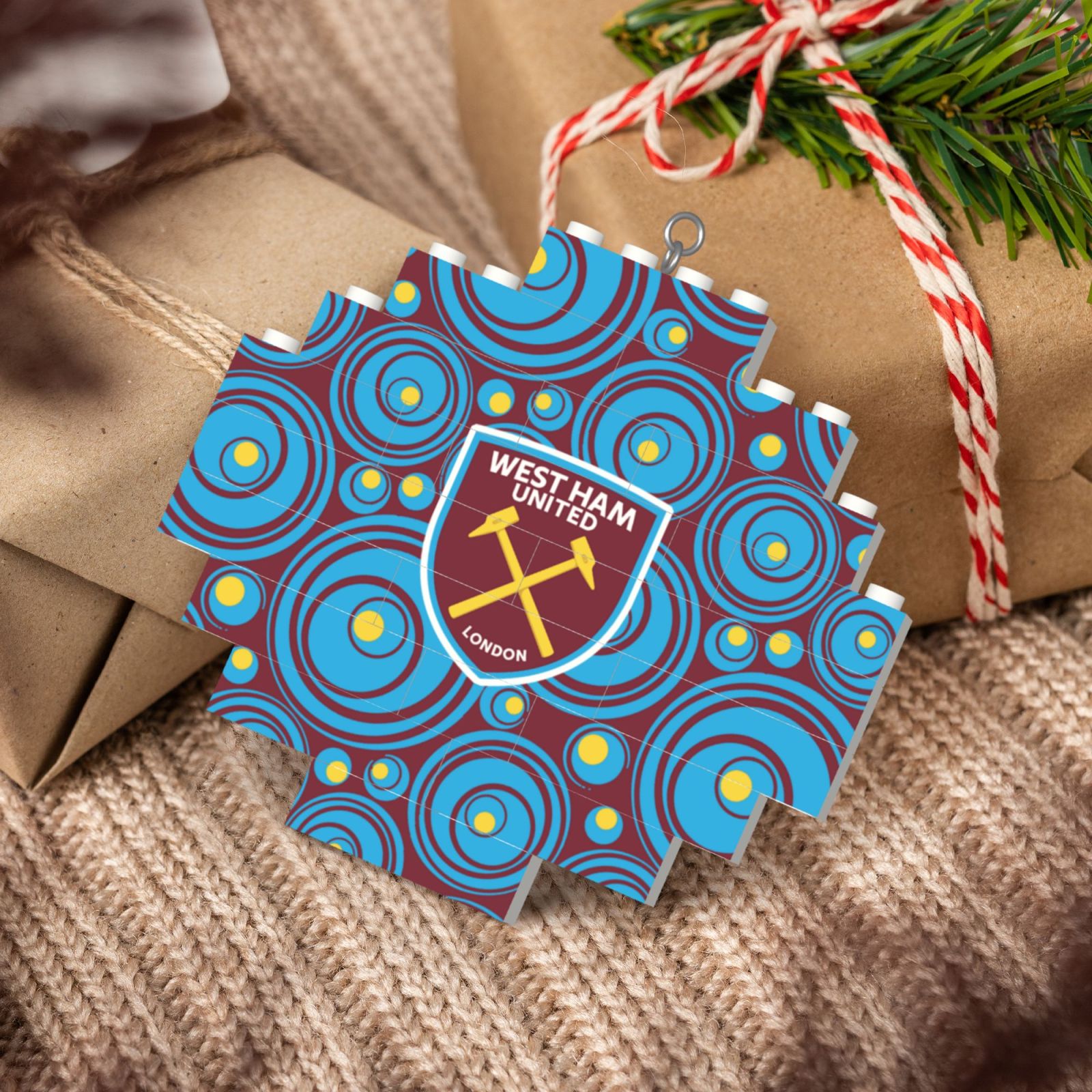 West Ham United Building Block Puzzle Ornament BBP1984