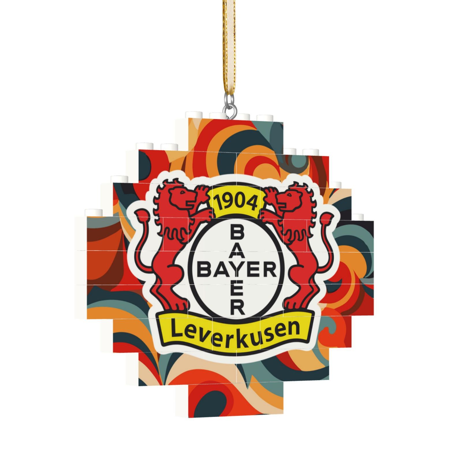 Bayer 04 Leverkusen Building Block Puzzle Ornament BBP2174