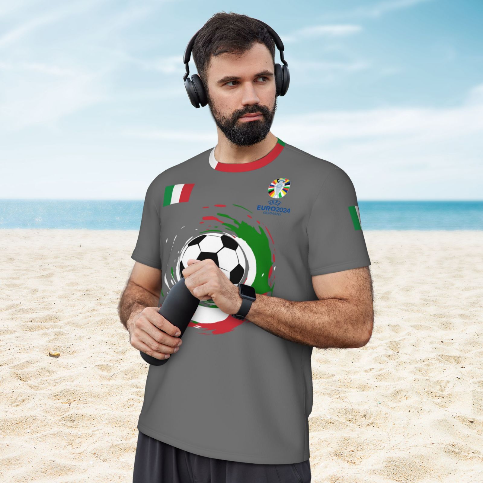 Men's Italy EURO 2024 Short Sleeved Mesh T-Shirt SMT1687