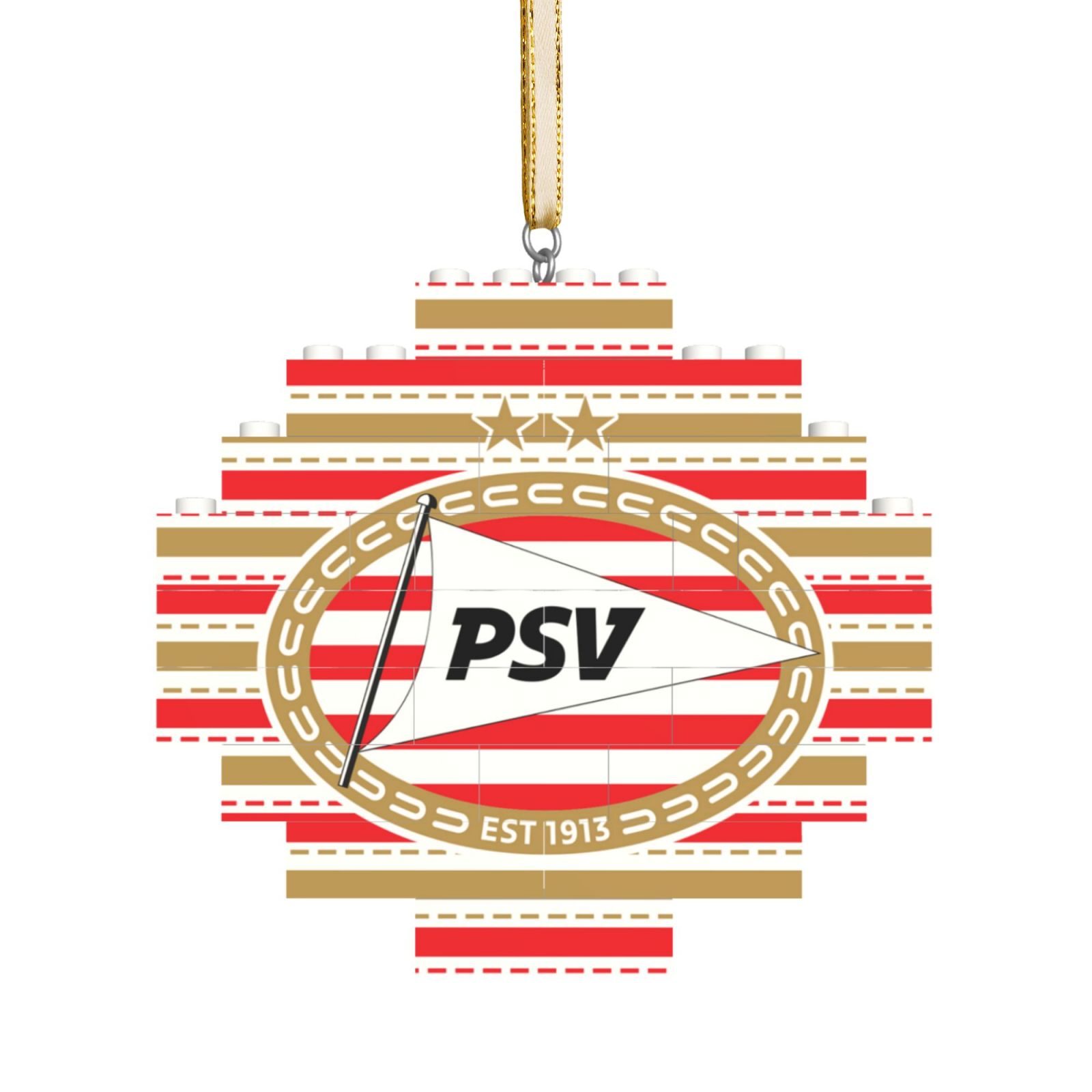 PSV Eindhoven Building Block Puzzle Ornament BBP2189