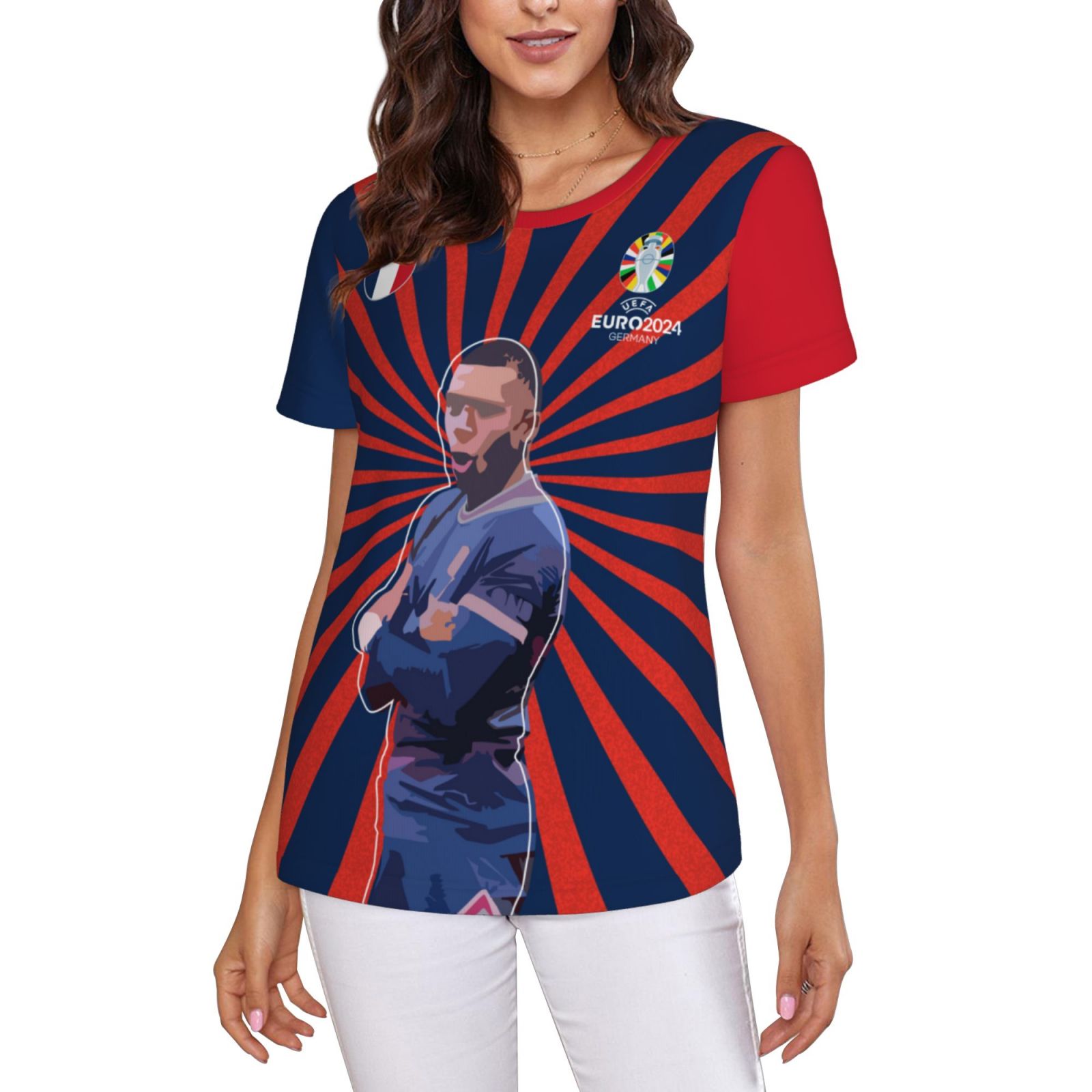Women's France EURO 2024 Short Sleeve T-Shirt WST1720