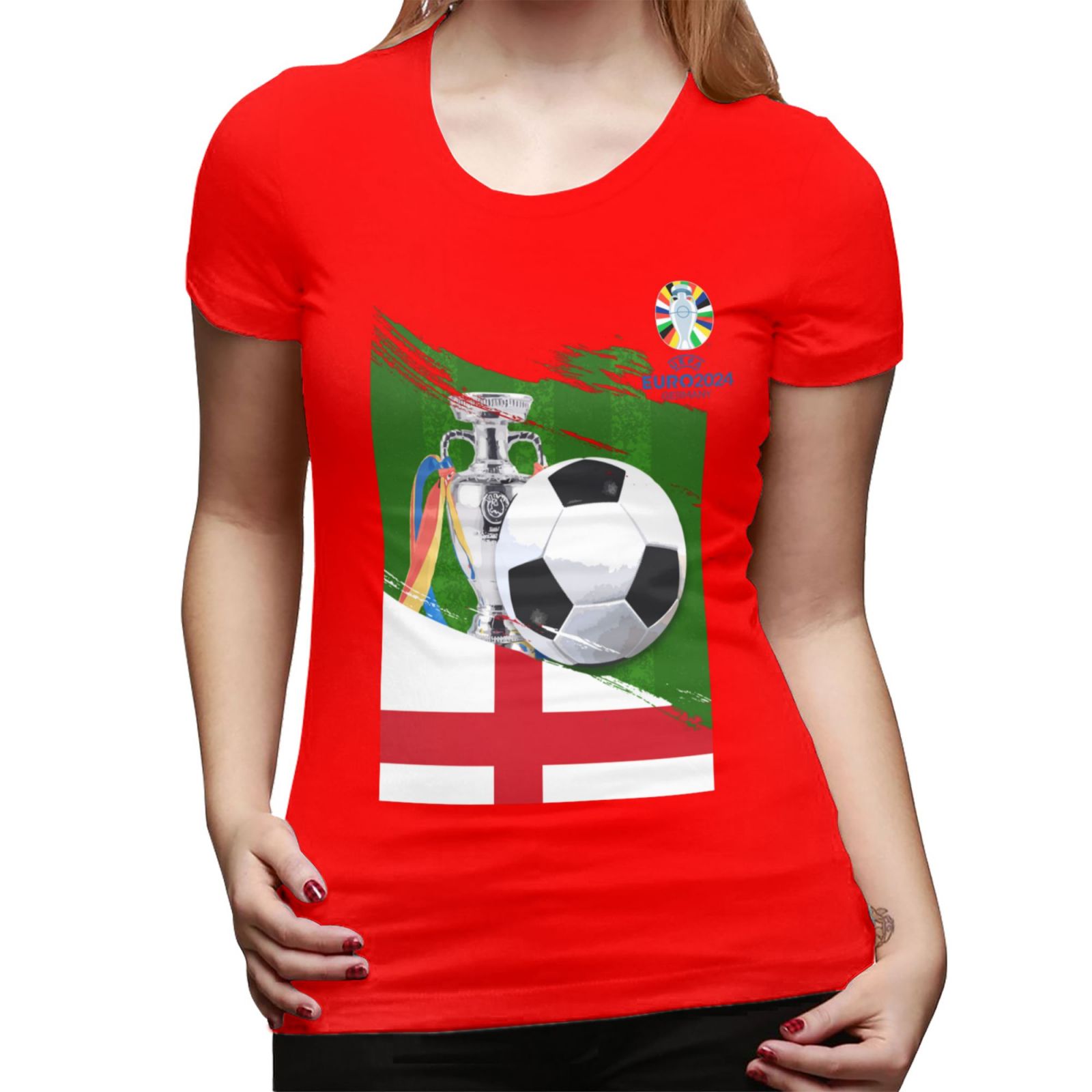Women's England EURO 2024 Basic Short Sleeve T-Shirt WBT1682
