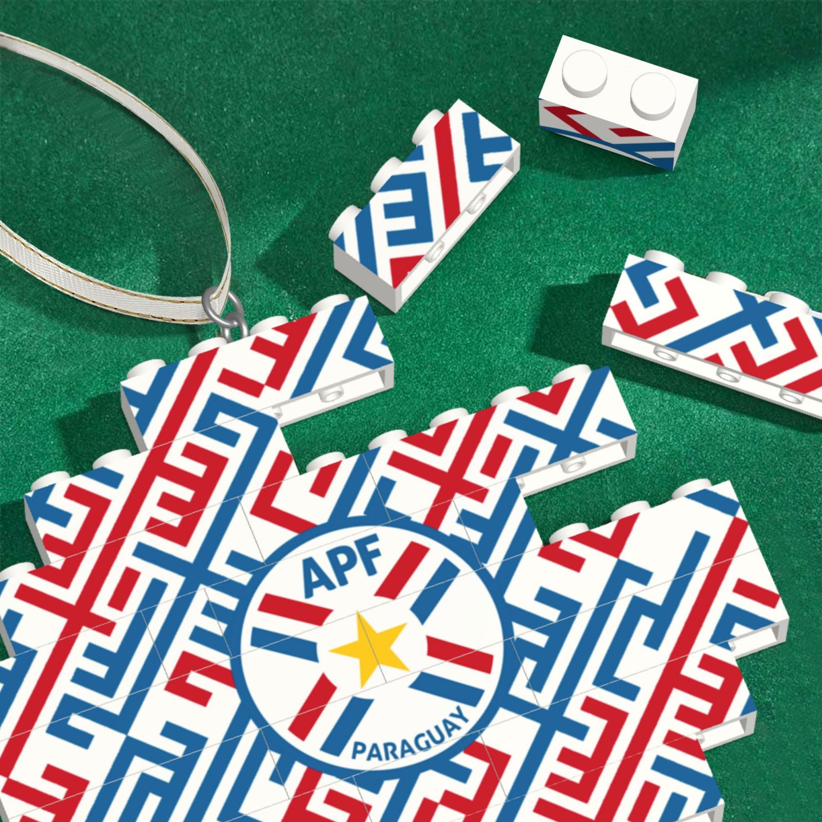 Paraguay Building Block Puzzle Ornament BBP1990