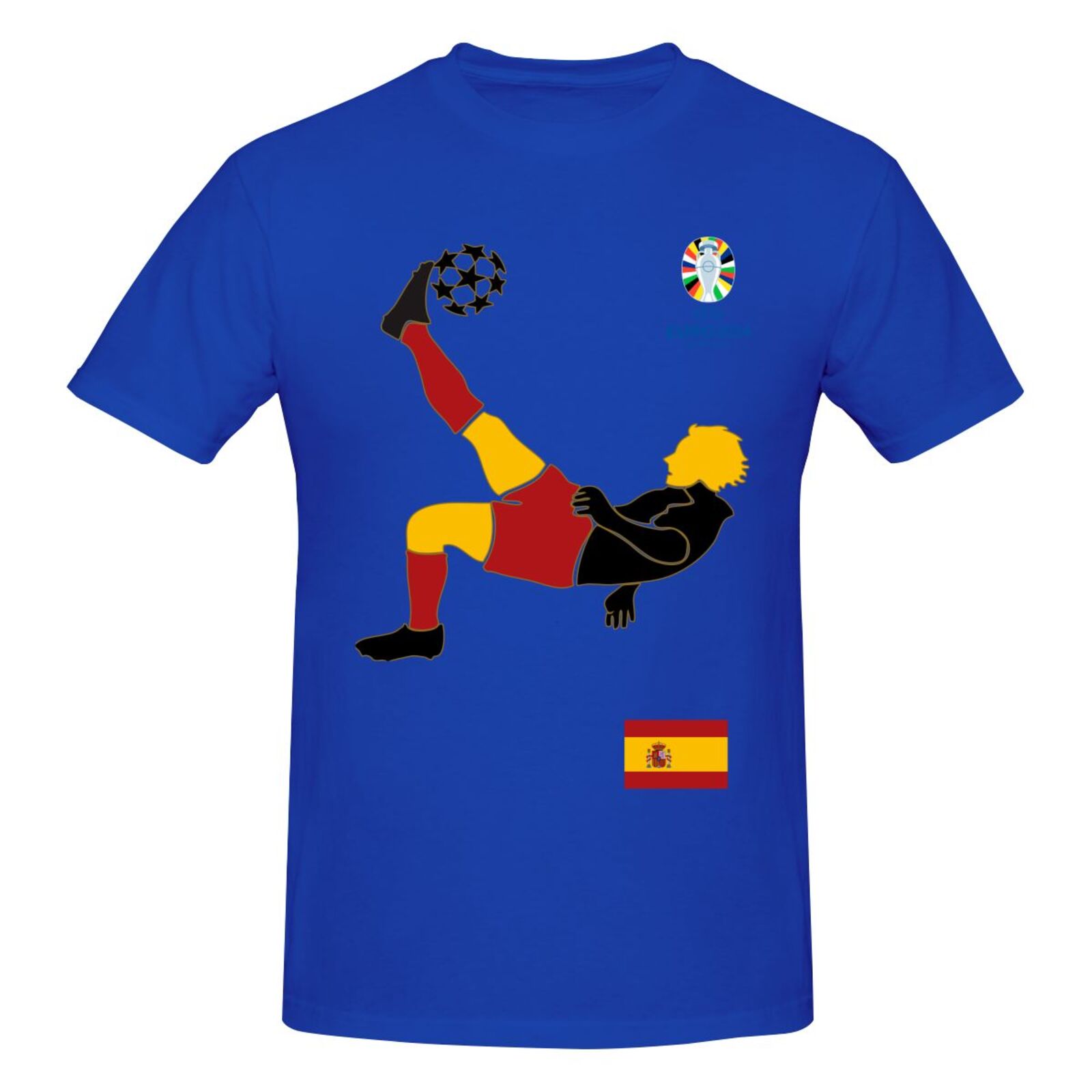 Men's Spain EURO 2024 Basic Short Sleeve T-Shirt BST1724