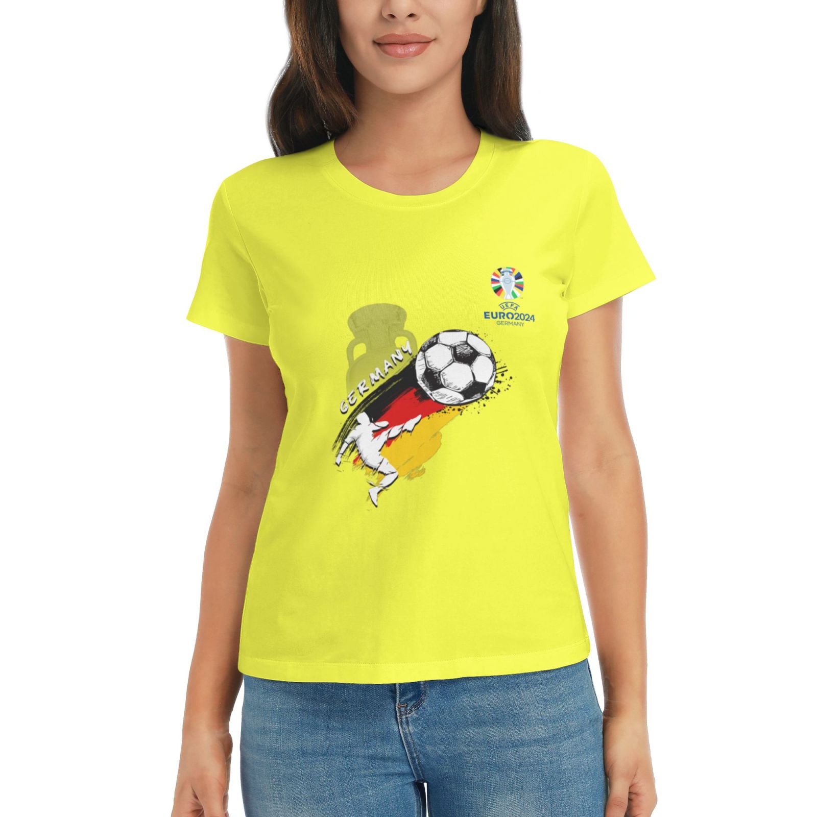 Women's Germany EURO 2024 Basic Short Sleeve T-Shirt WBT1680