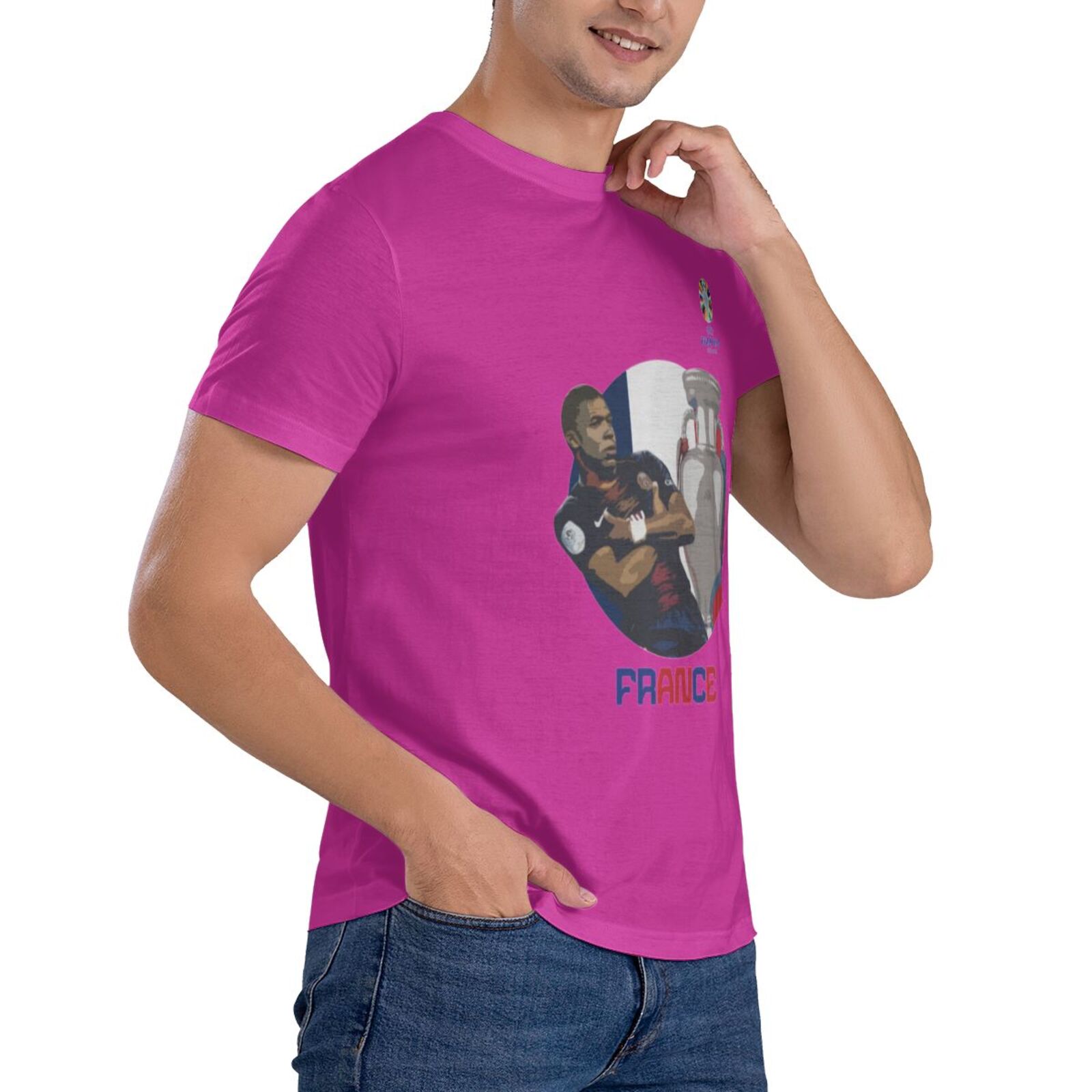 Men's France EURO 2024 Basic Short Sleeve T-Shirt BST1729