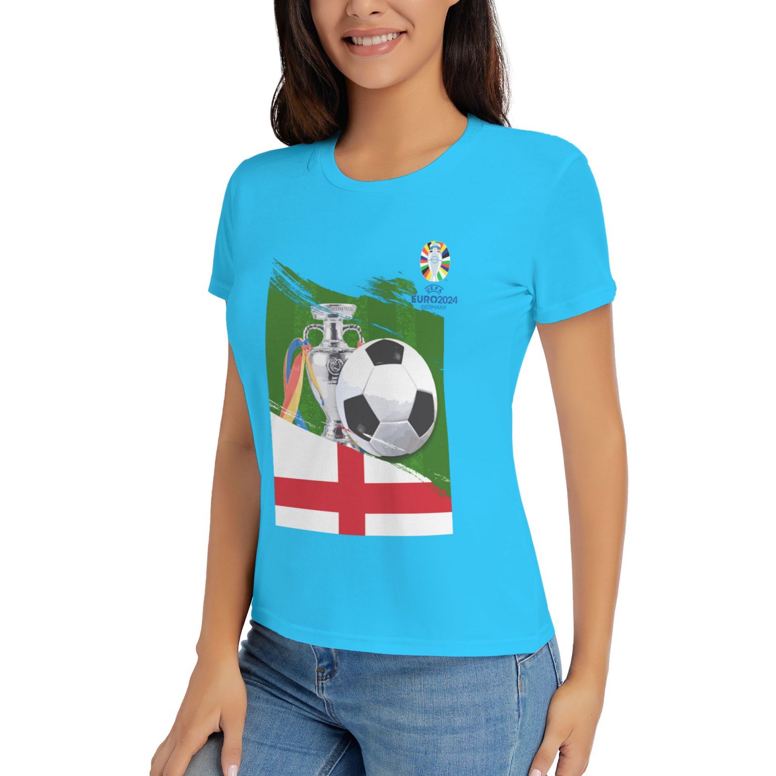 Women's England EURO 2024 Basic Short Sleeve T-Shirt WBT1682