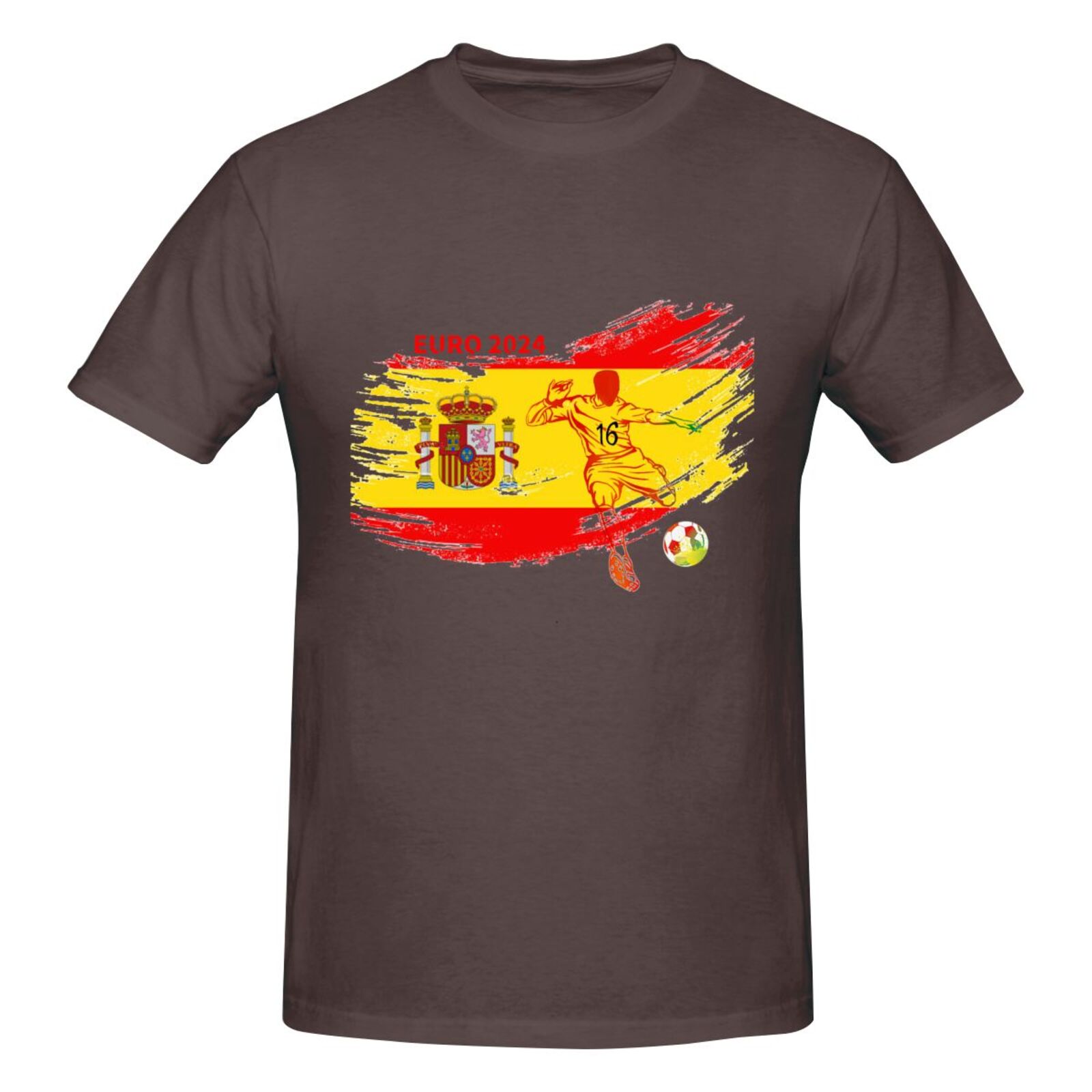 Men's Spain EURO 2024 Basic Short Sleeve T-Shirt BST1752