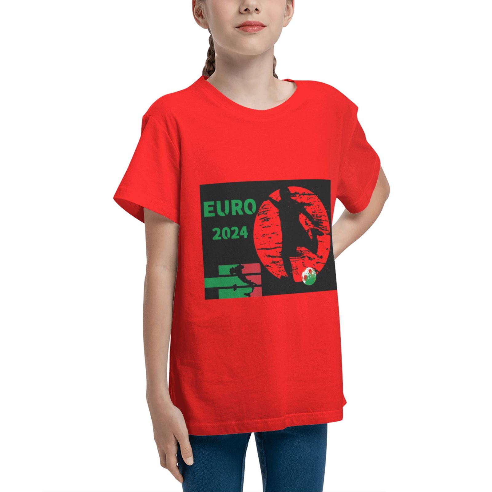 Kid's Italy EURO 2024 Teenage T-shirt TET1757