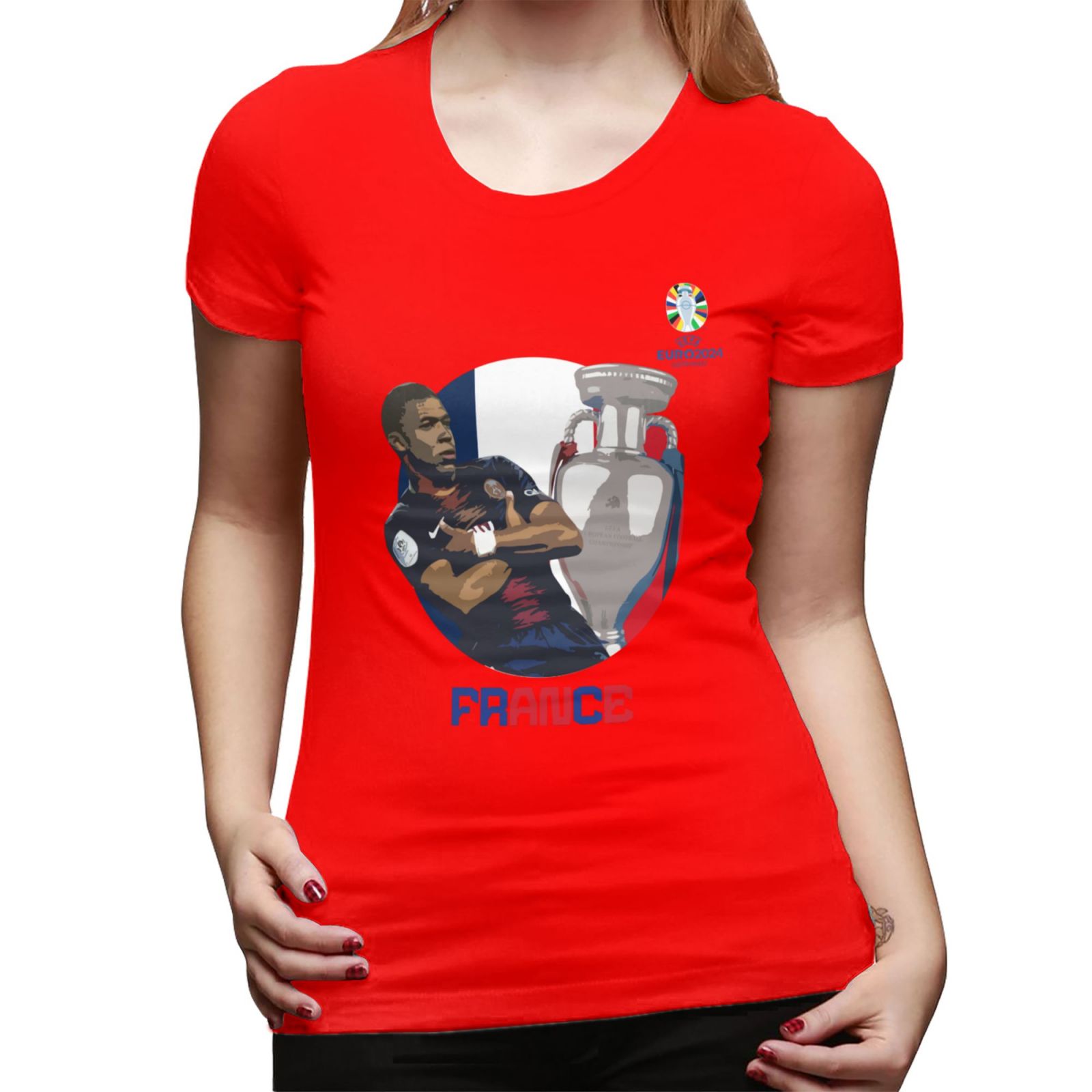 Women's France EURO 2024 Basic Short Sleeve T-Shirt WBT1730