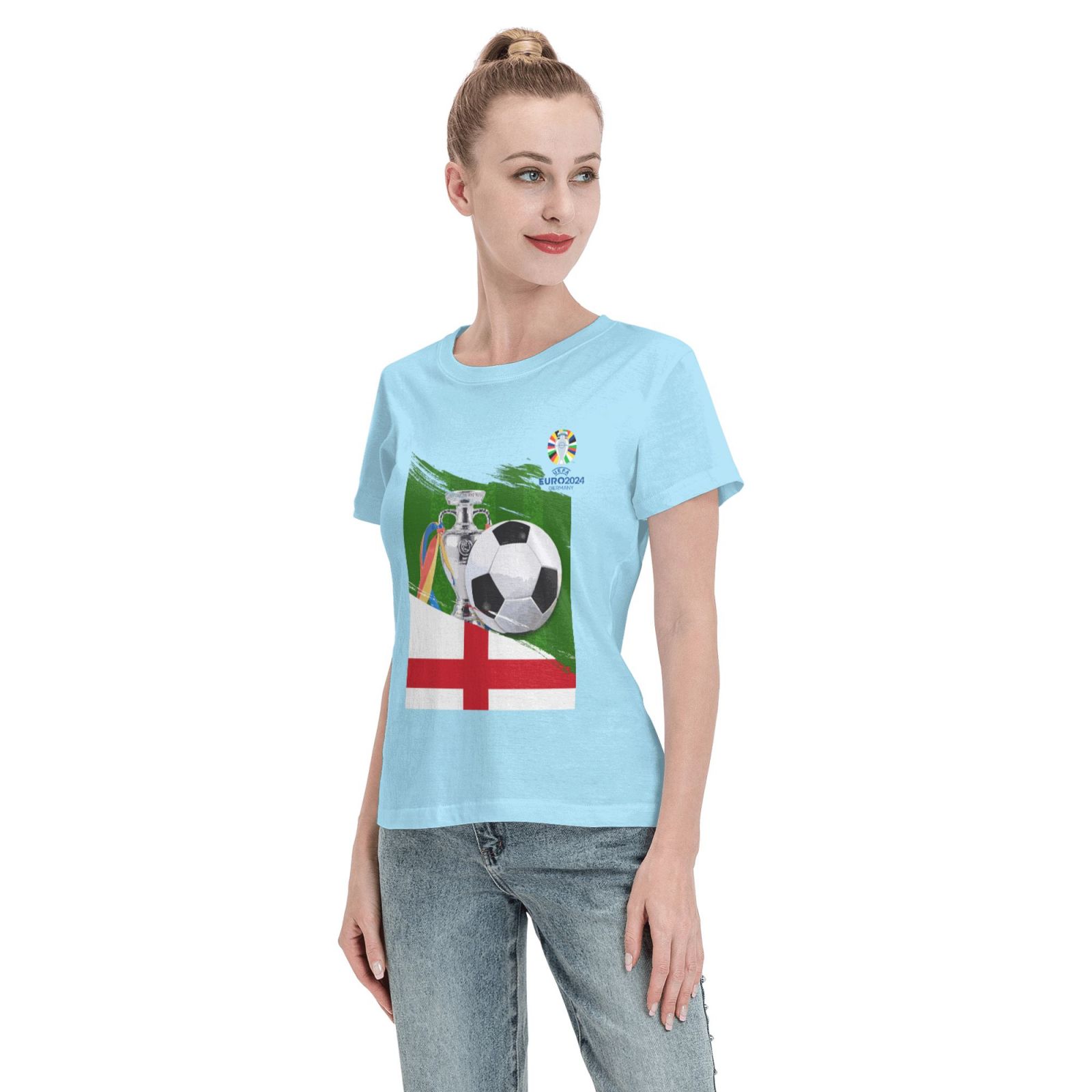 Women's England EURO 2024 Basic Short Sleeve T-Shirt WBT1682