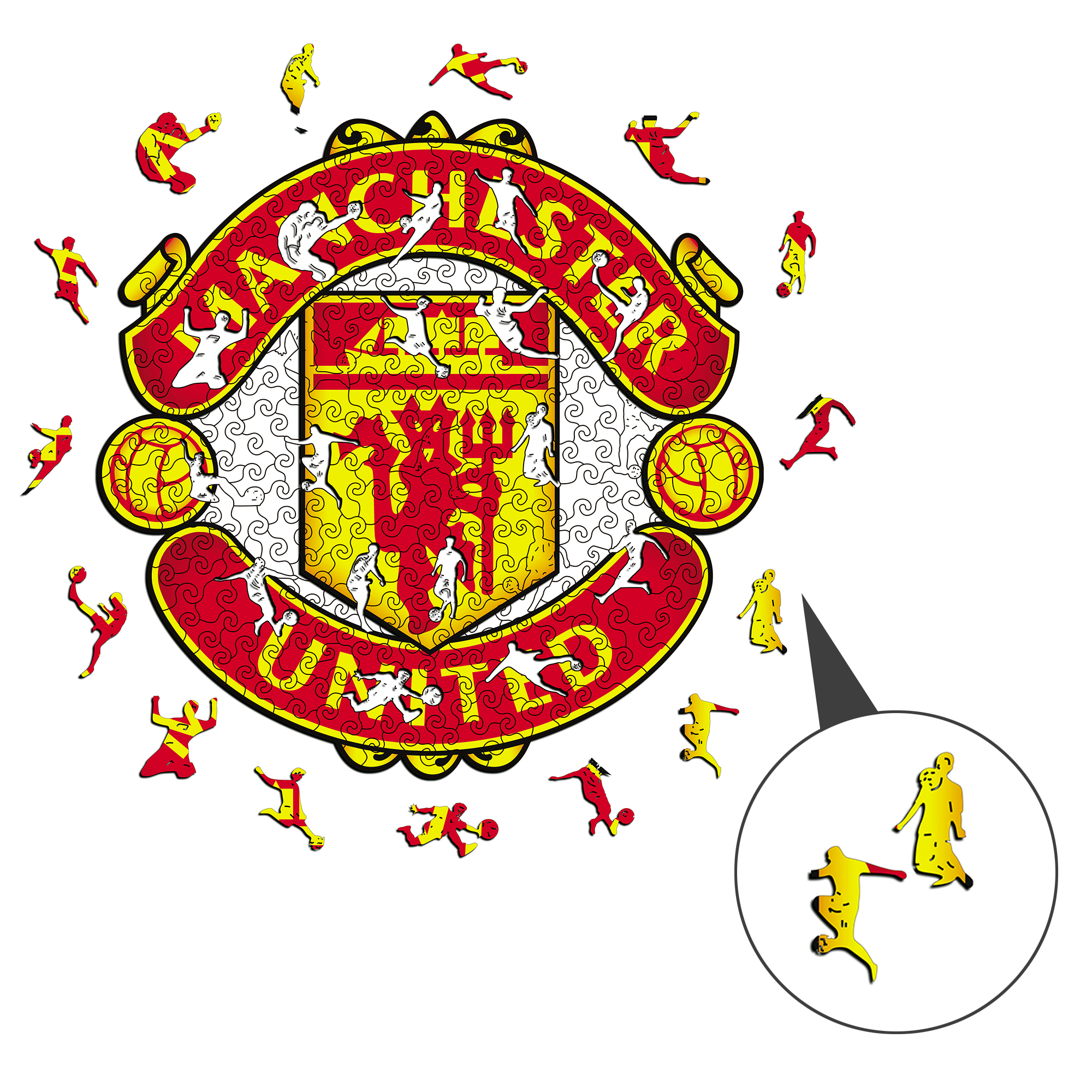 Manchester United Logo Wooden Jigsaw Puzzle